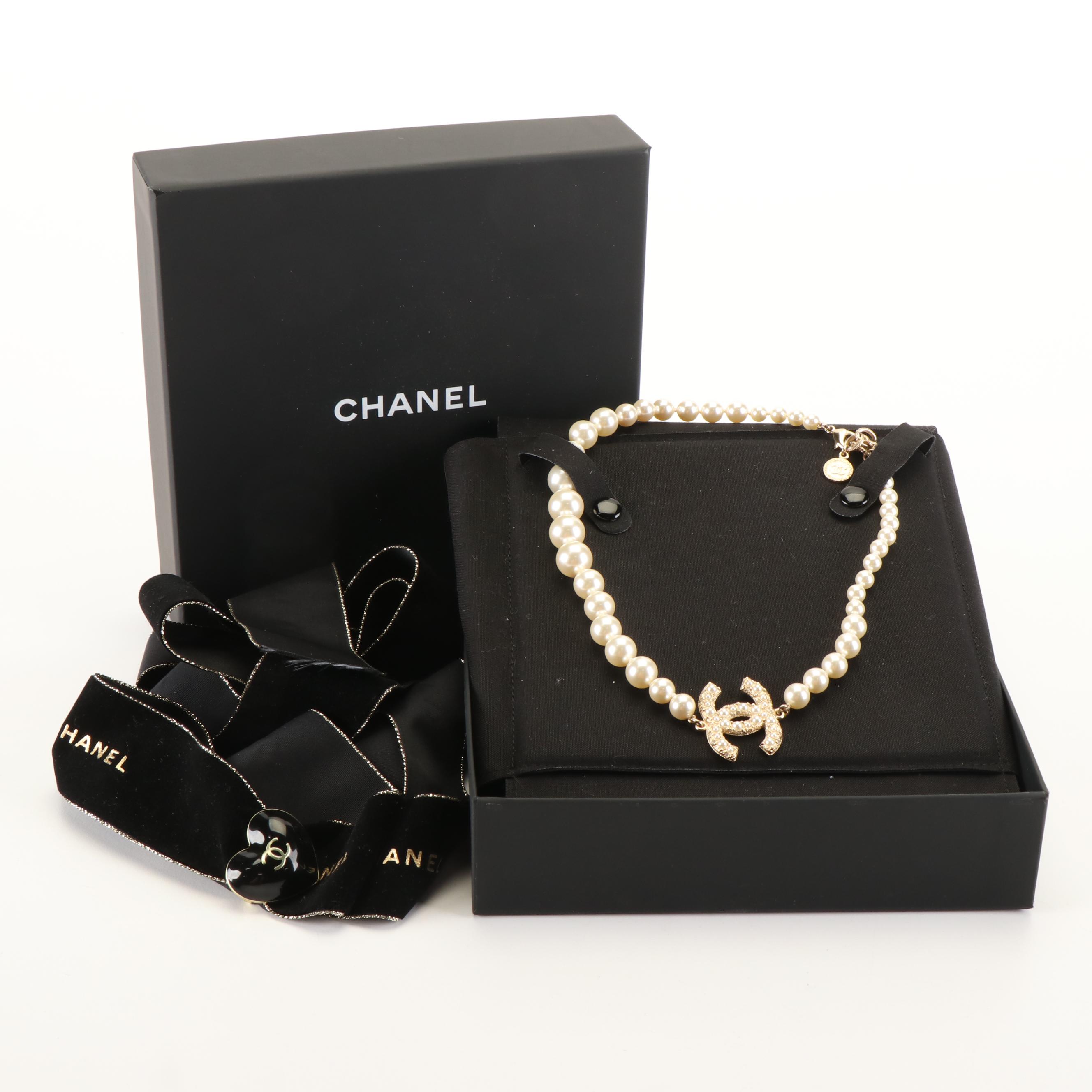 Chanel 100th Anniversary Gold-Tone Faux Pearl Necklace