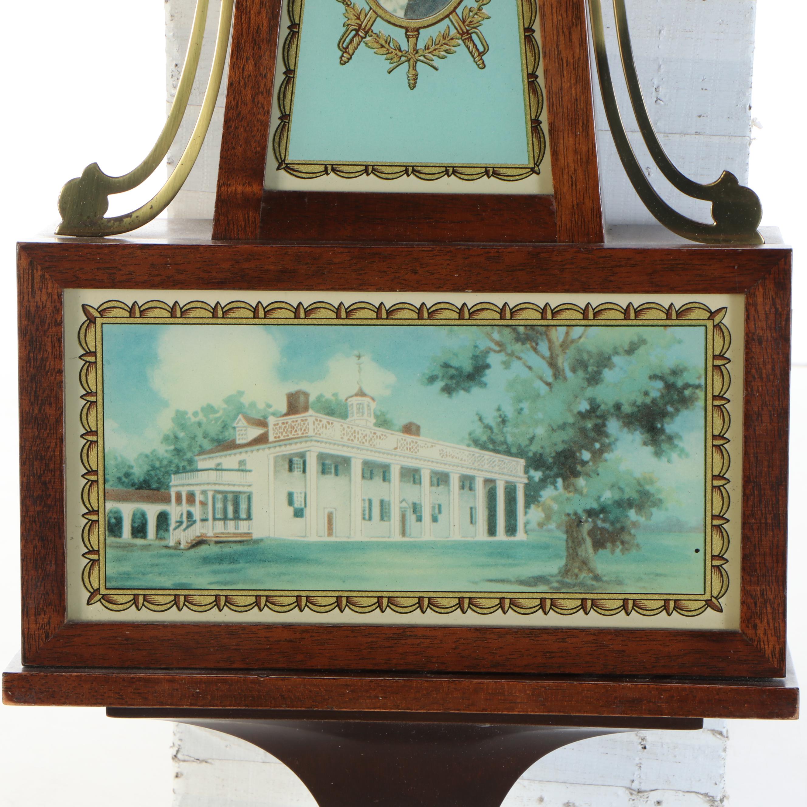 Seth Thomas Wooden George Washington Banjo Clock, Mid to Late 20th Century