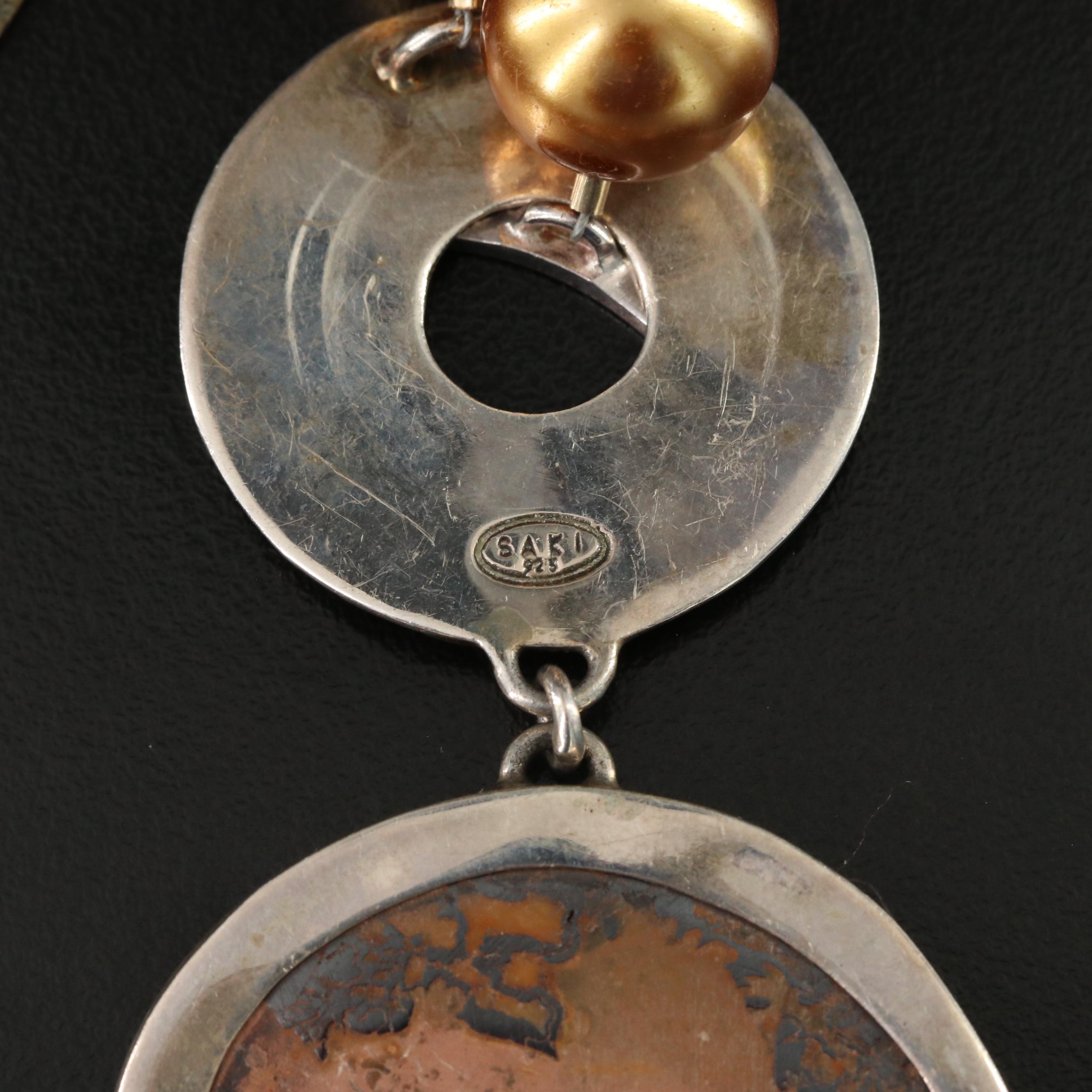 Ammonite, Labradorite and Saki Sterling Featured in Necklace Pairing