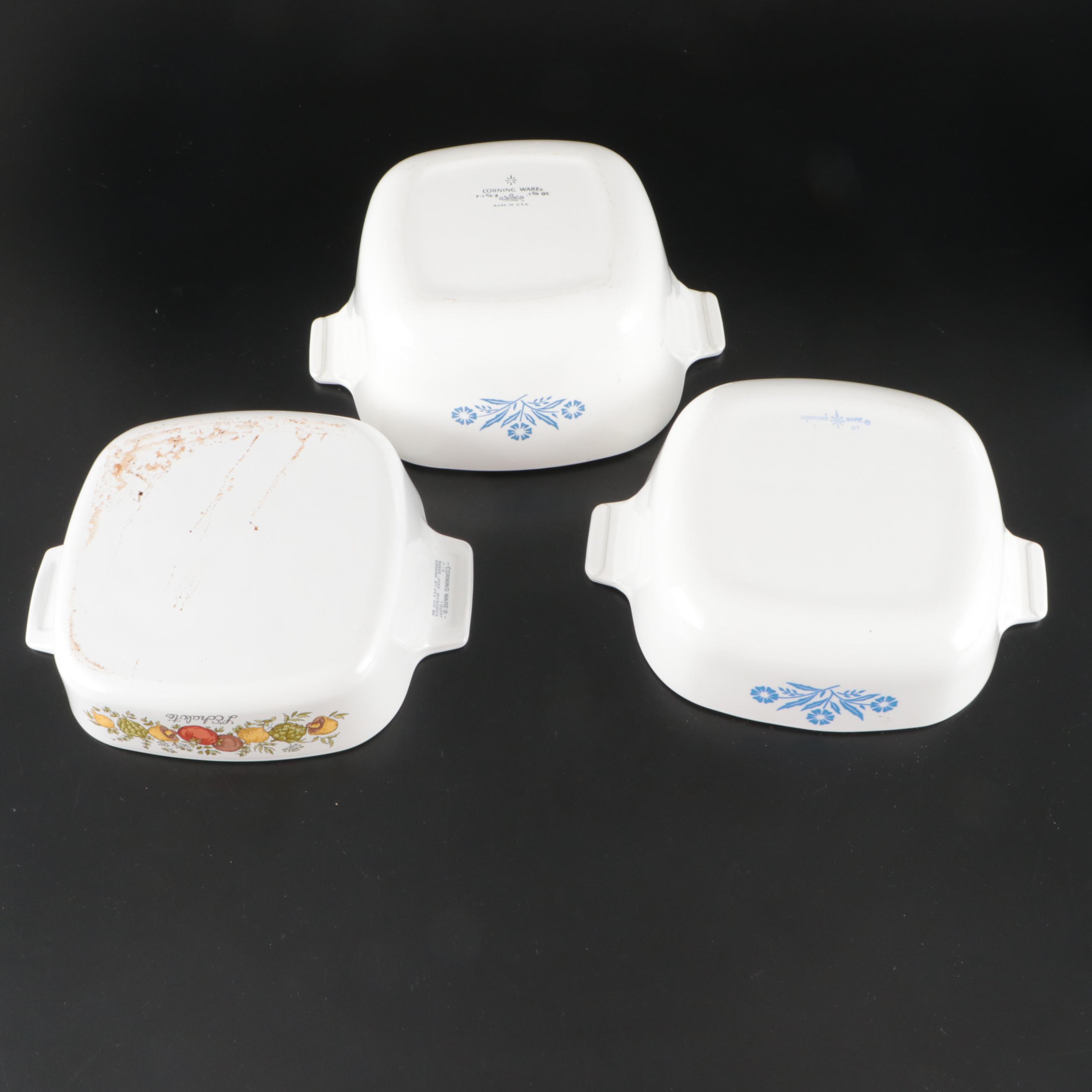 Corning Ware "Cornflower Blue" and "Spice of Life" Casseroles and Other Cookware