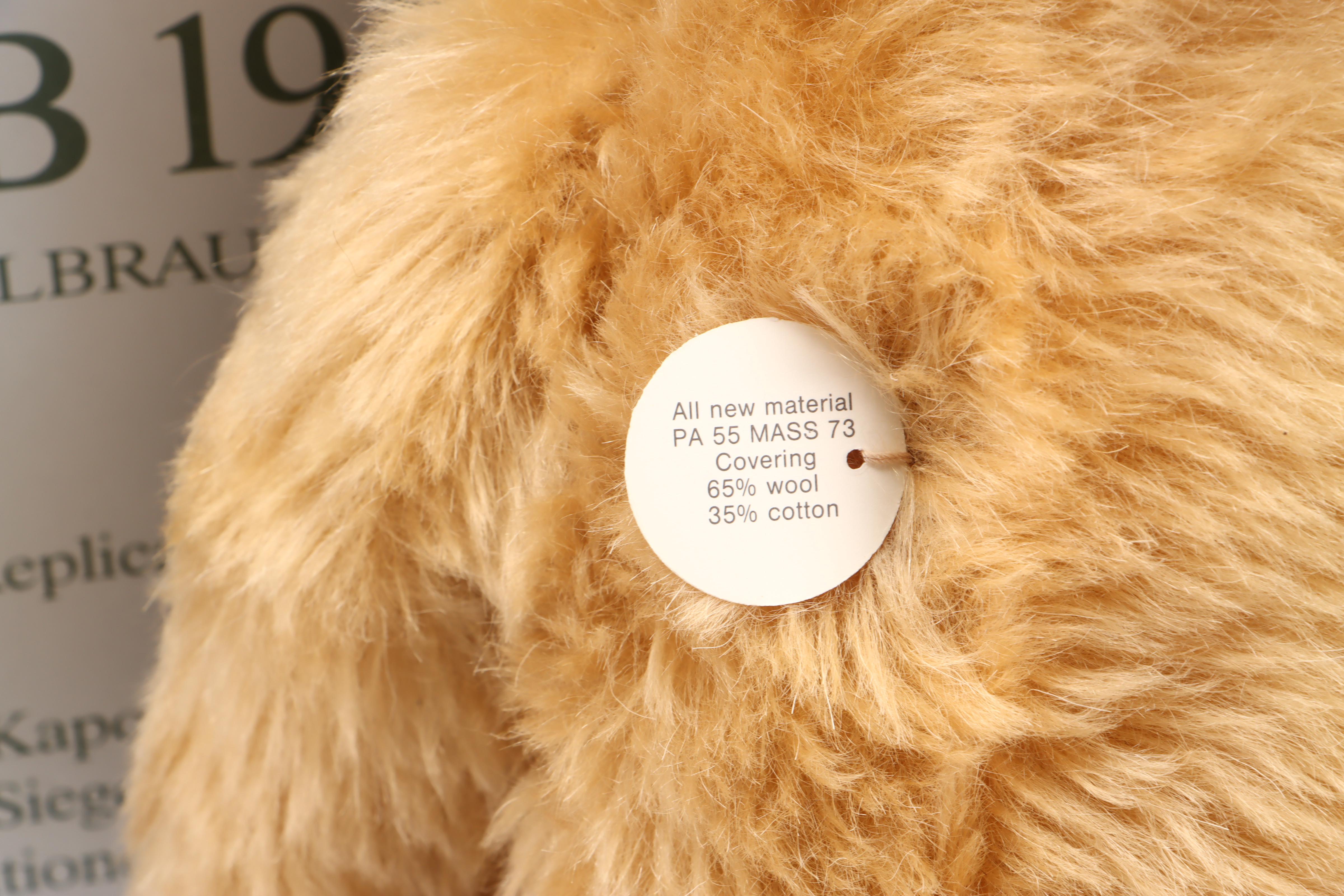 Steiff Limited Edition "Bärle 35 Pab 1905" Replica Mohair Teddy Bear