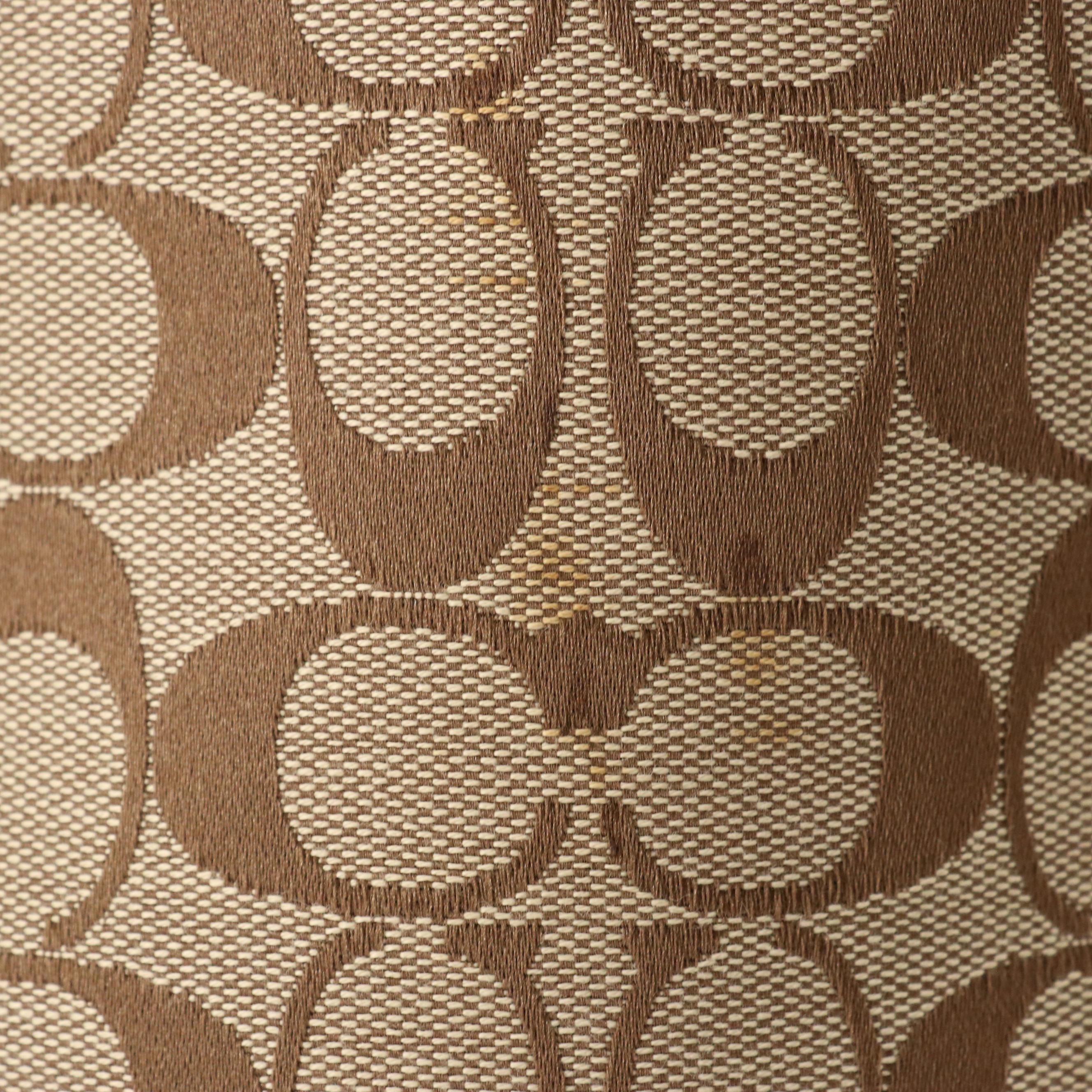 Coach Chrissi Riding Boots in Signature Canvas and Brown Leather