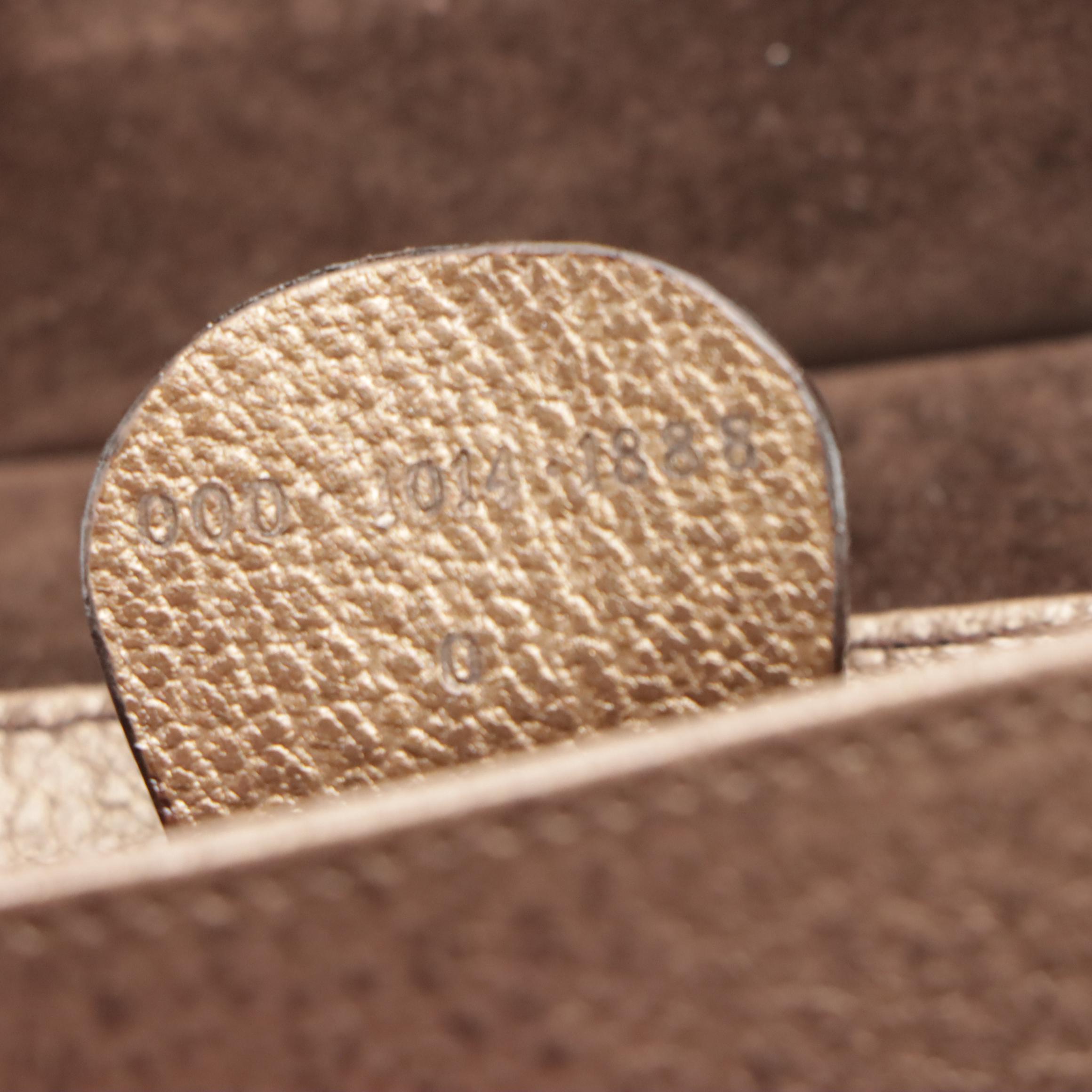 Gucci Bamboo Handle Mini Flap Handbag in Brown Cinghiale Leather