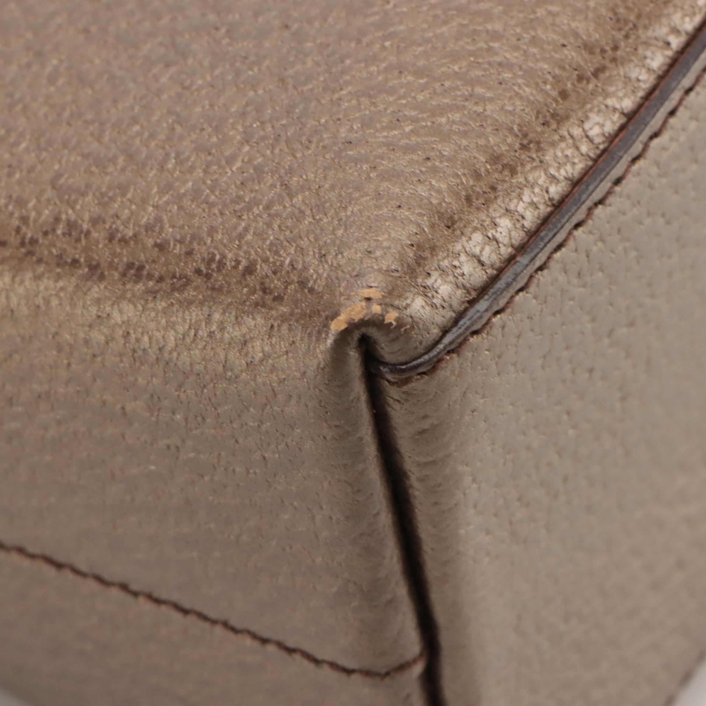 Gucci Bamboo Handle Mini Flap Handbag in Brown Cinghiale Leather