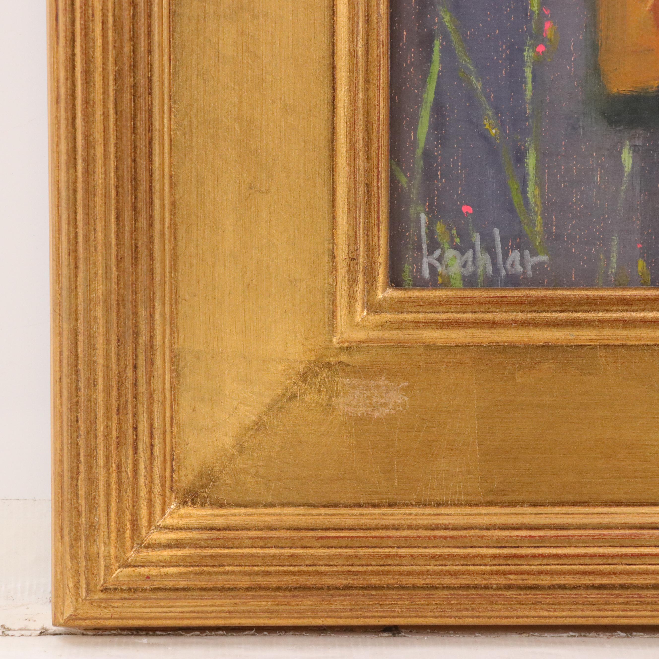 Rick Koehler Oil Painting "Broken Window," 21st Century