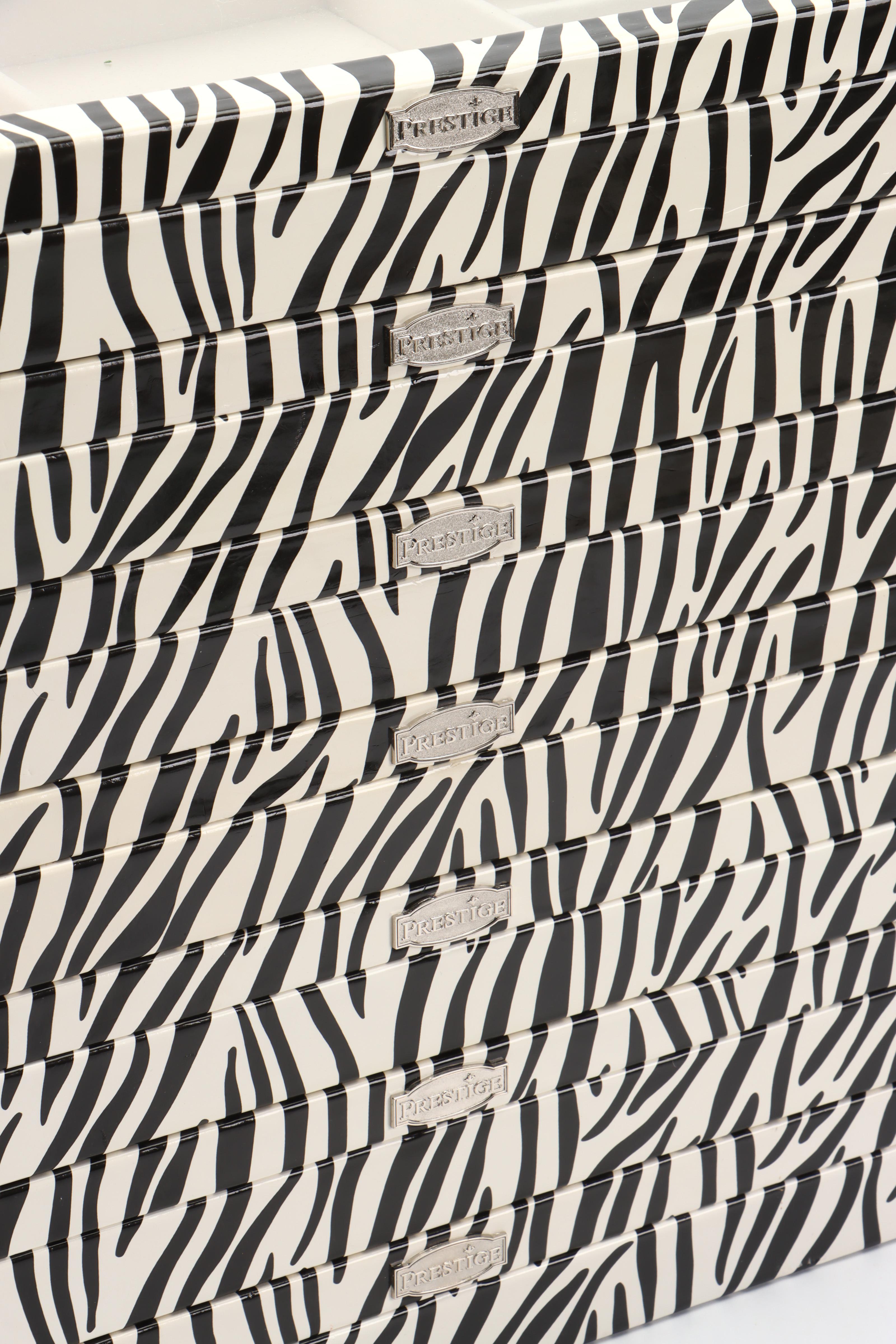 Prestige Zebra Patterned Jewelry Storage Boxes