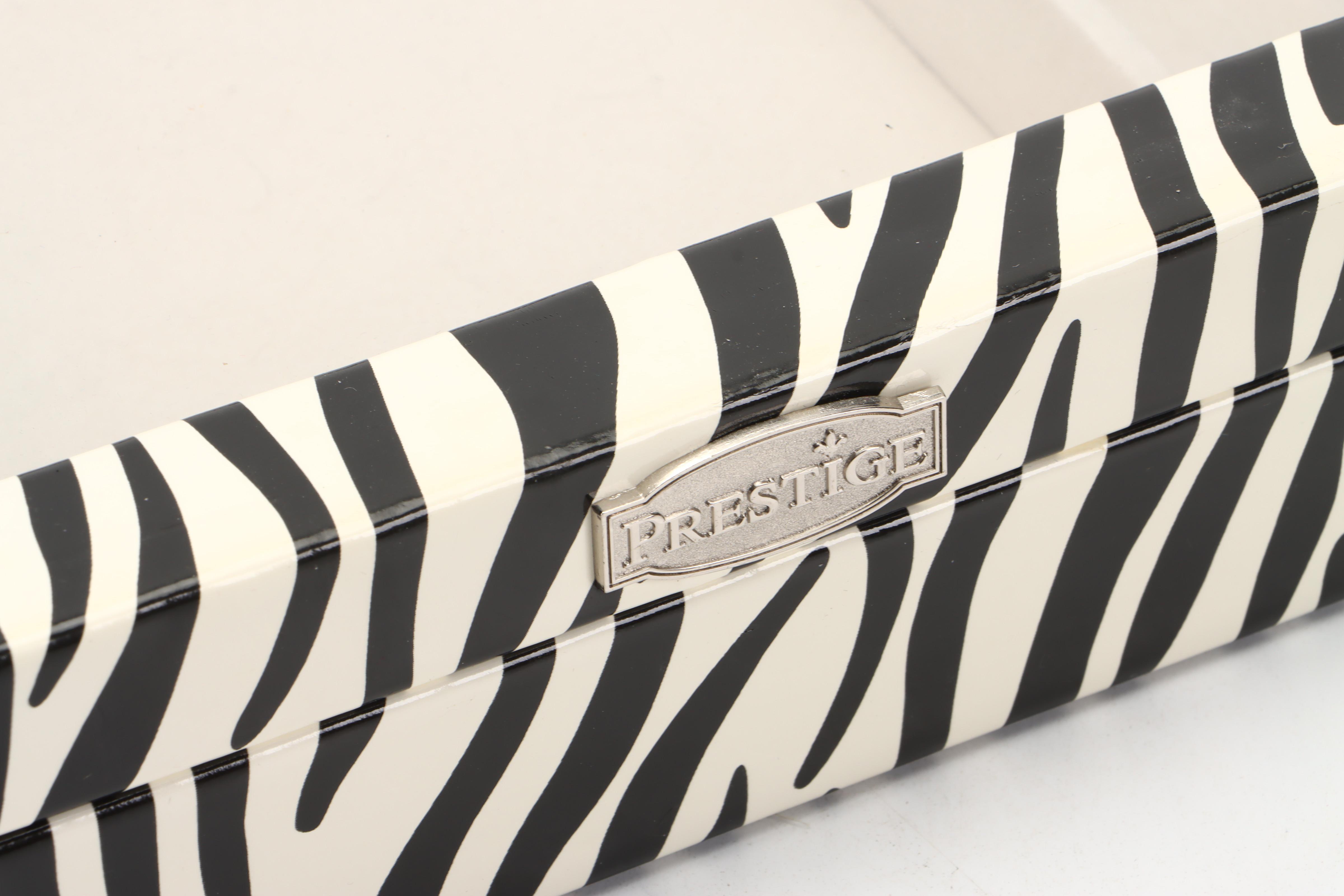 Prestige Zebra Patterned Jewelry Storage Boxes