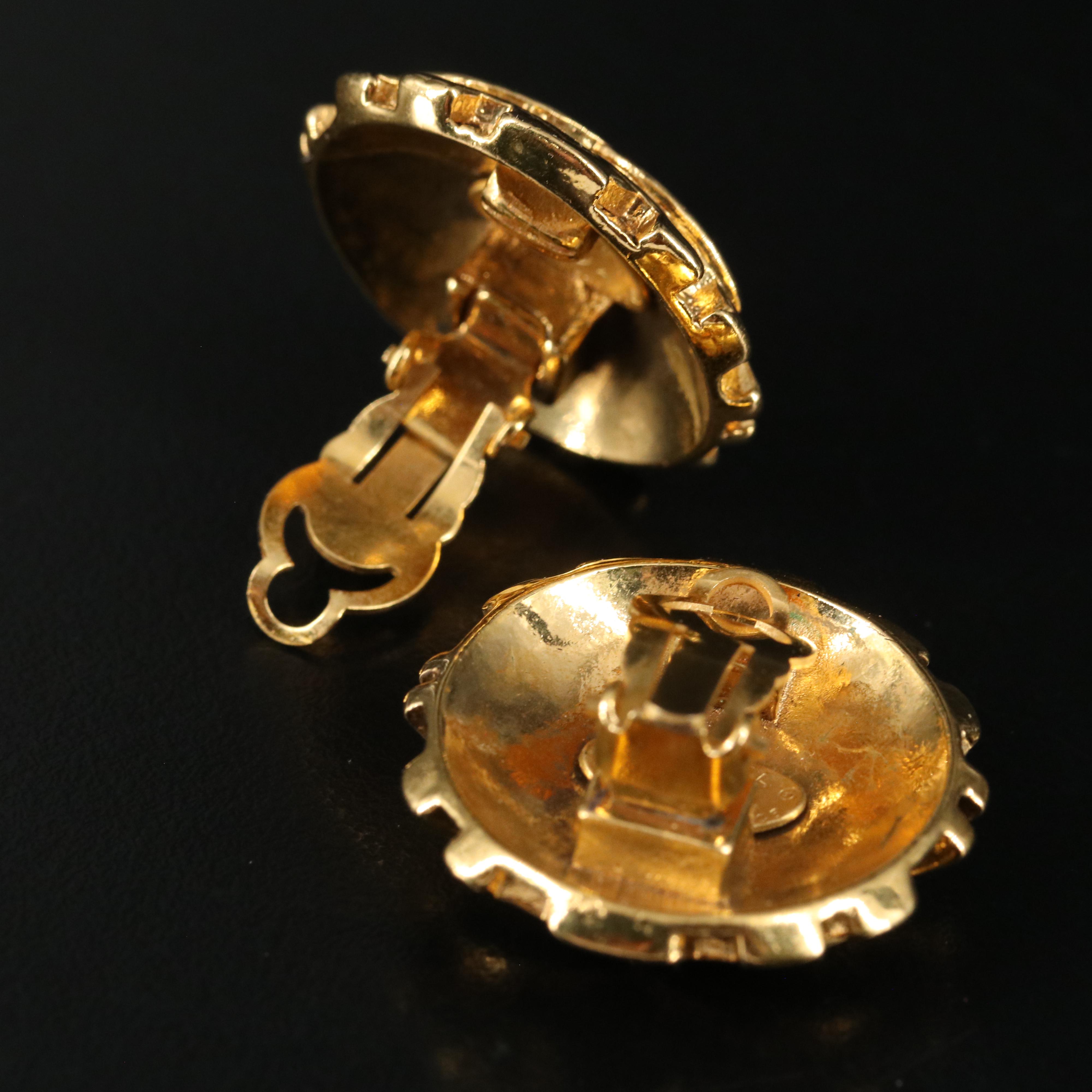 Chanel Button Earrings