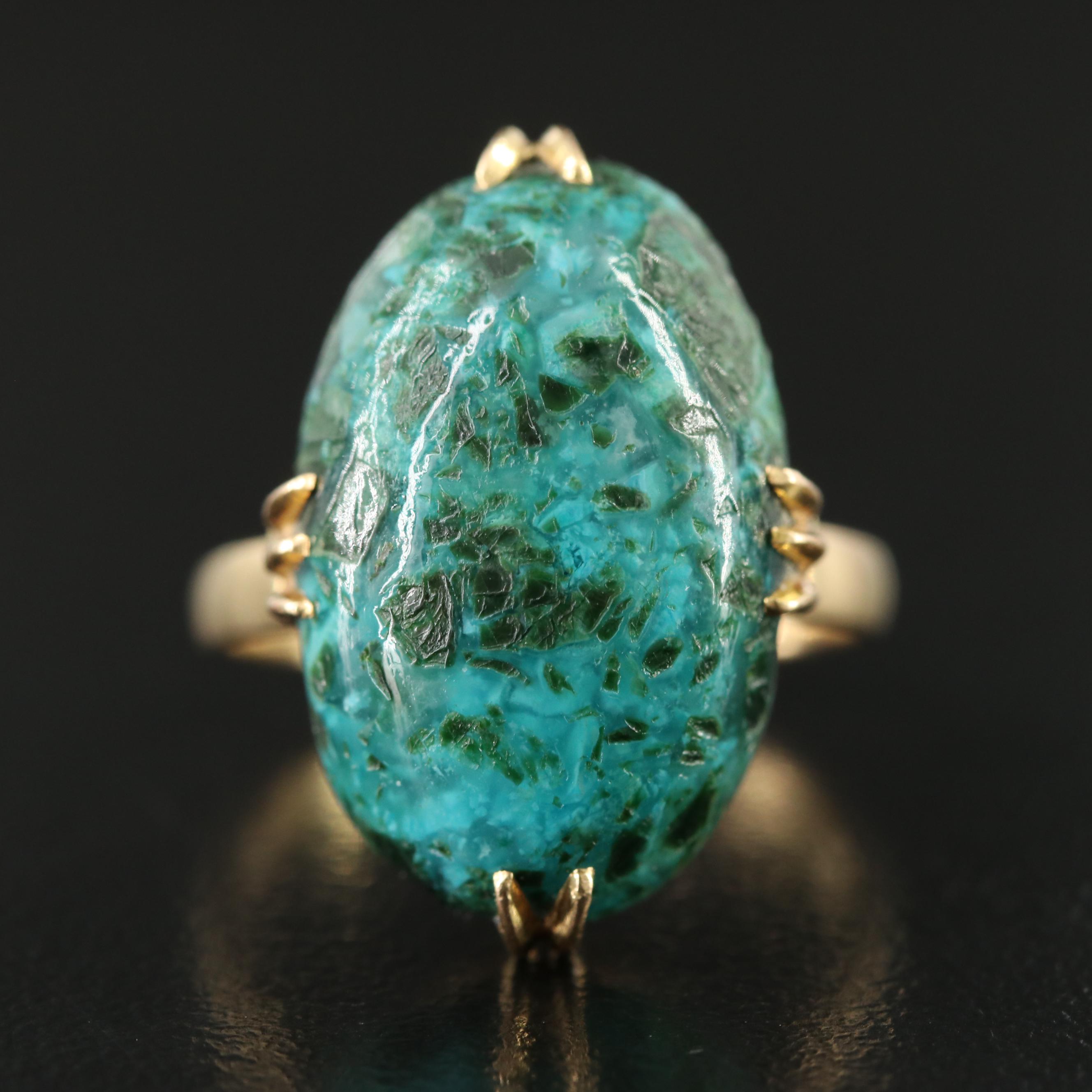 18K Imitation Stone Ring