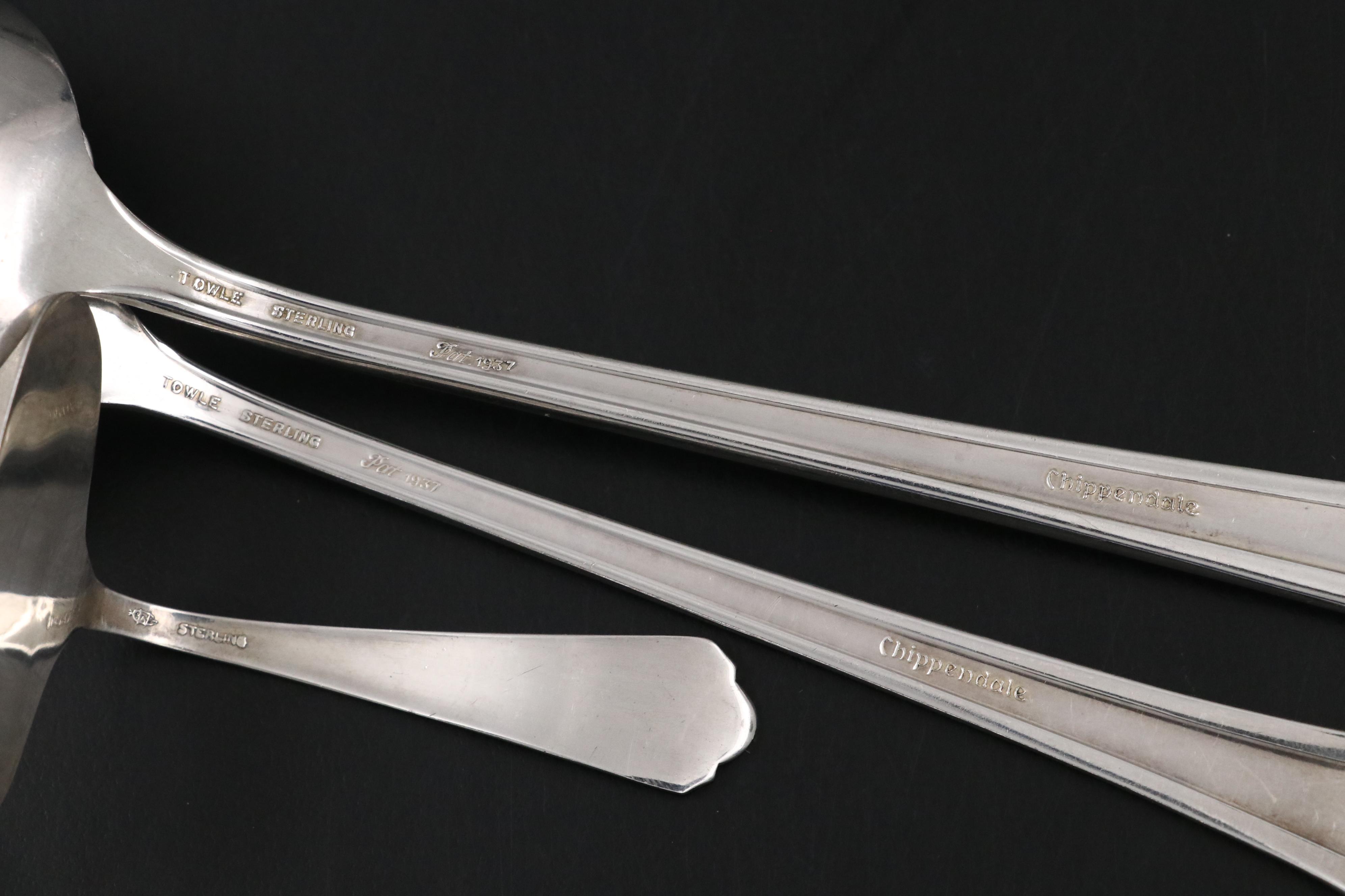 Towle "Chippendale" Sterling Silver Flatware with Storage Chest