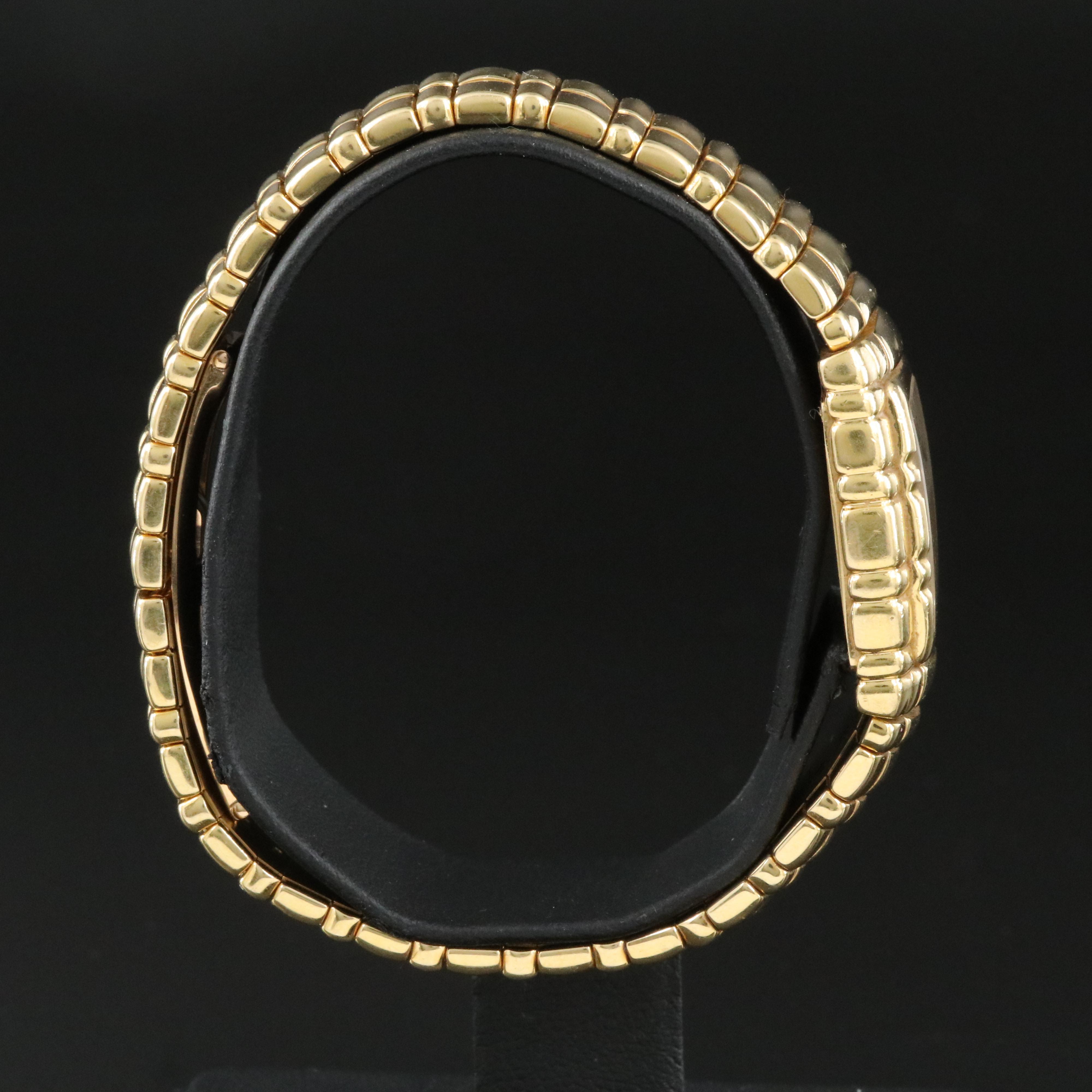 Piaget Tanagra Diamond Sapphire 18K Gold Quartz Watch