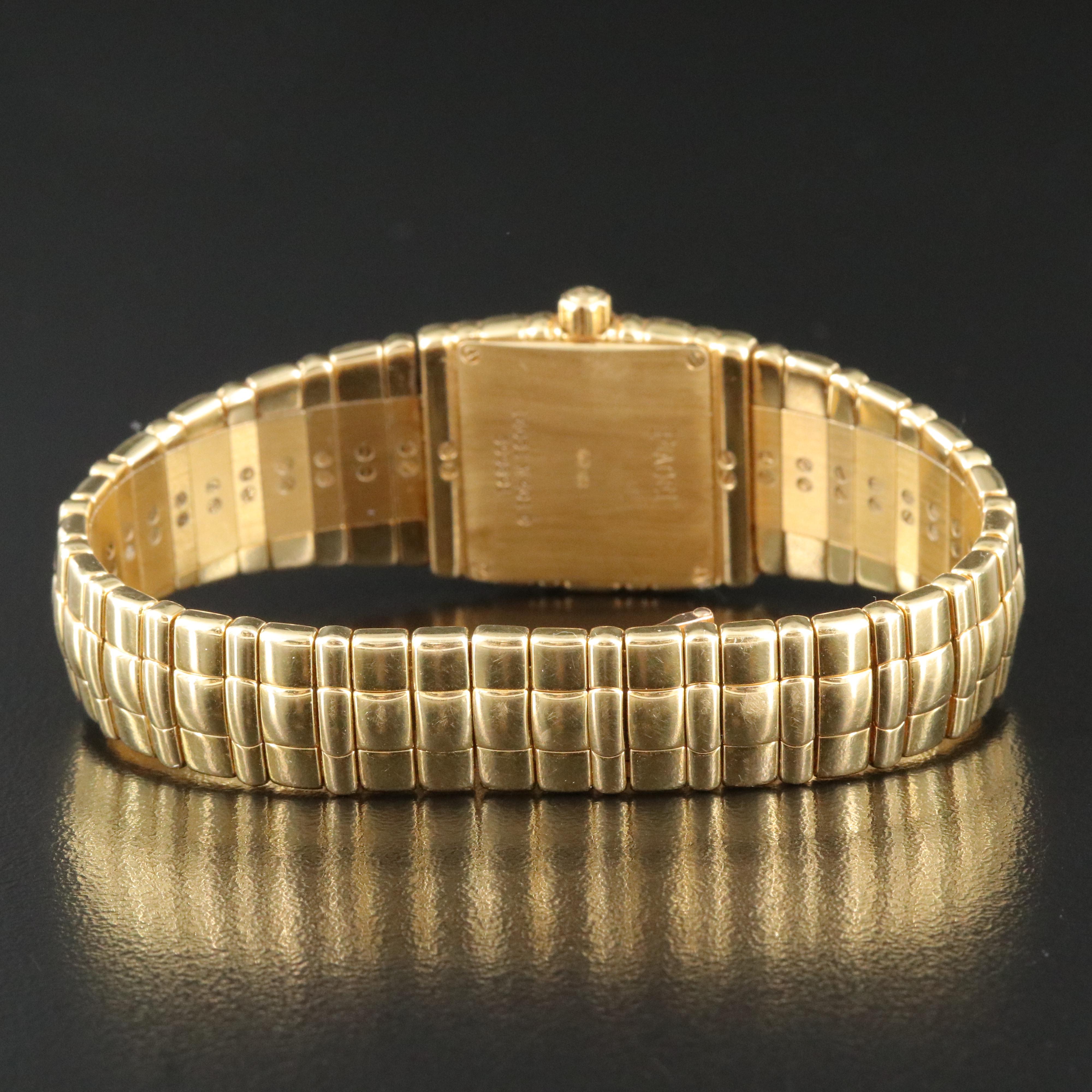 Piaget Tanagra Diamond Sapphire 18K Gold Quartz Watch