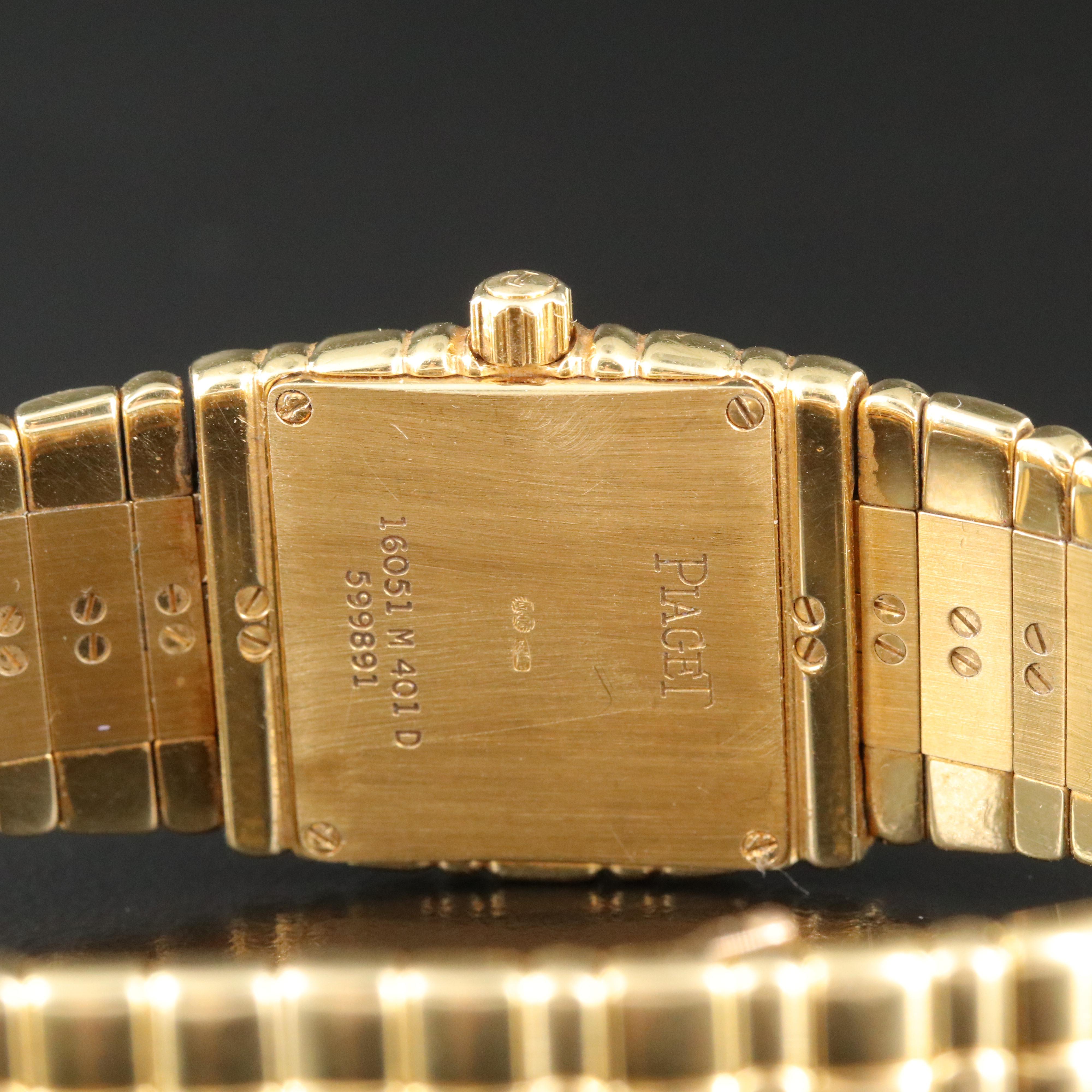 Piaget Tanagra Diamond Sapphire 18K Gold Quartz Watch