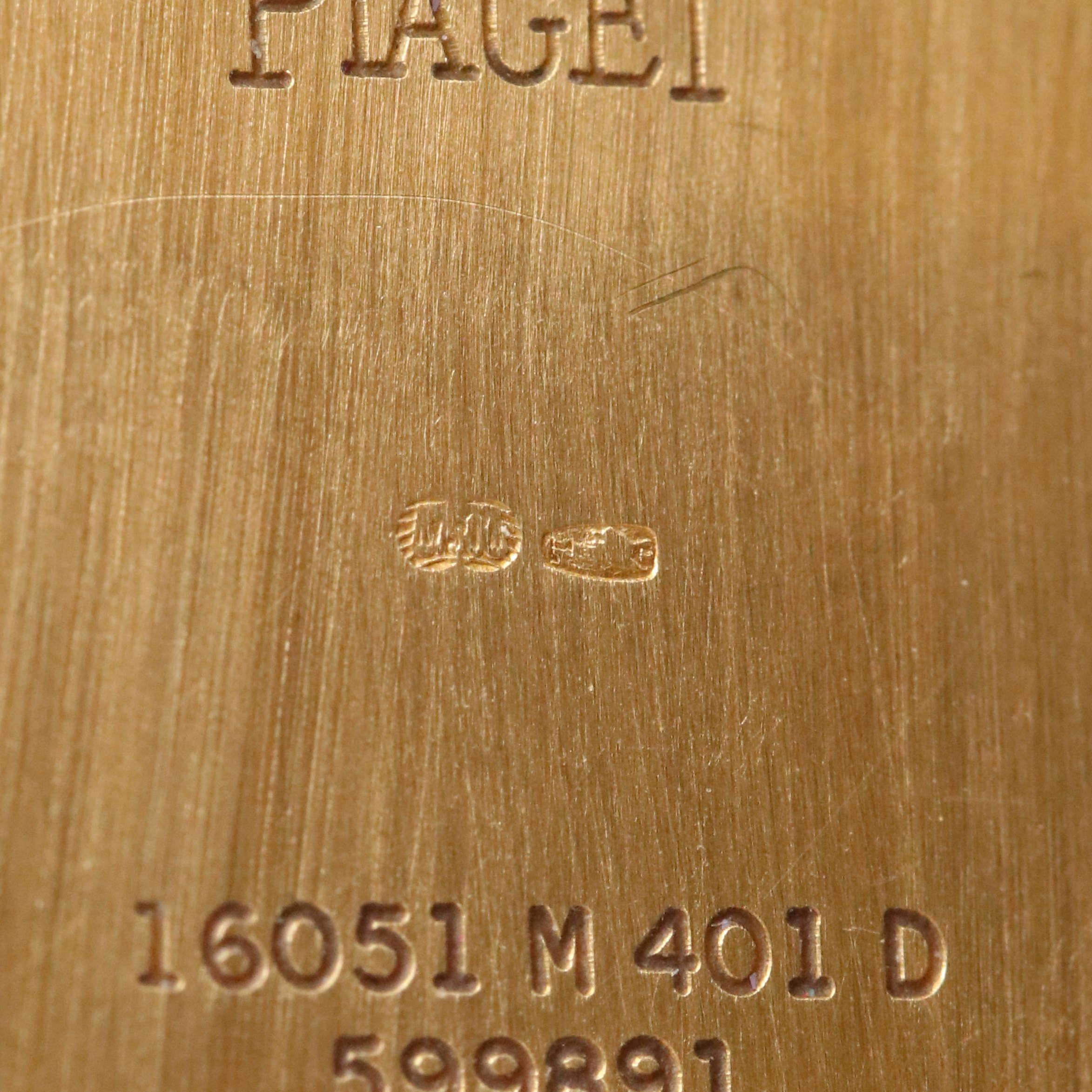 Piaget Tanagra Diamond Sapphire 18K Gold Quartz Watch