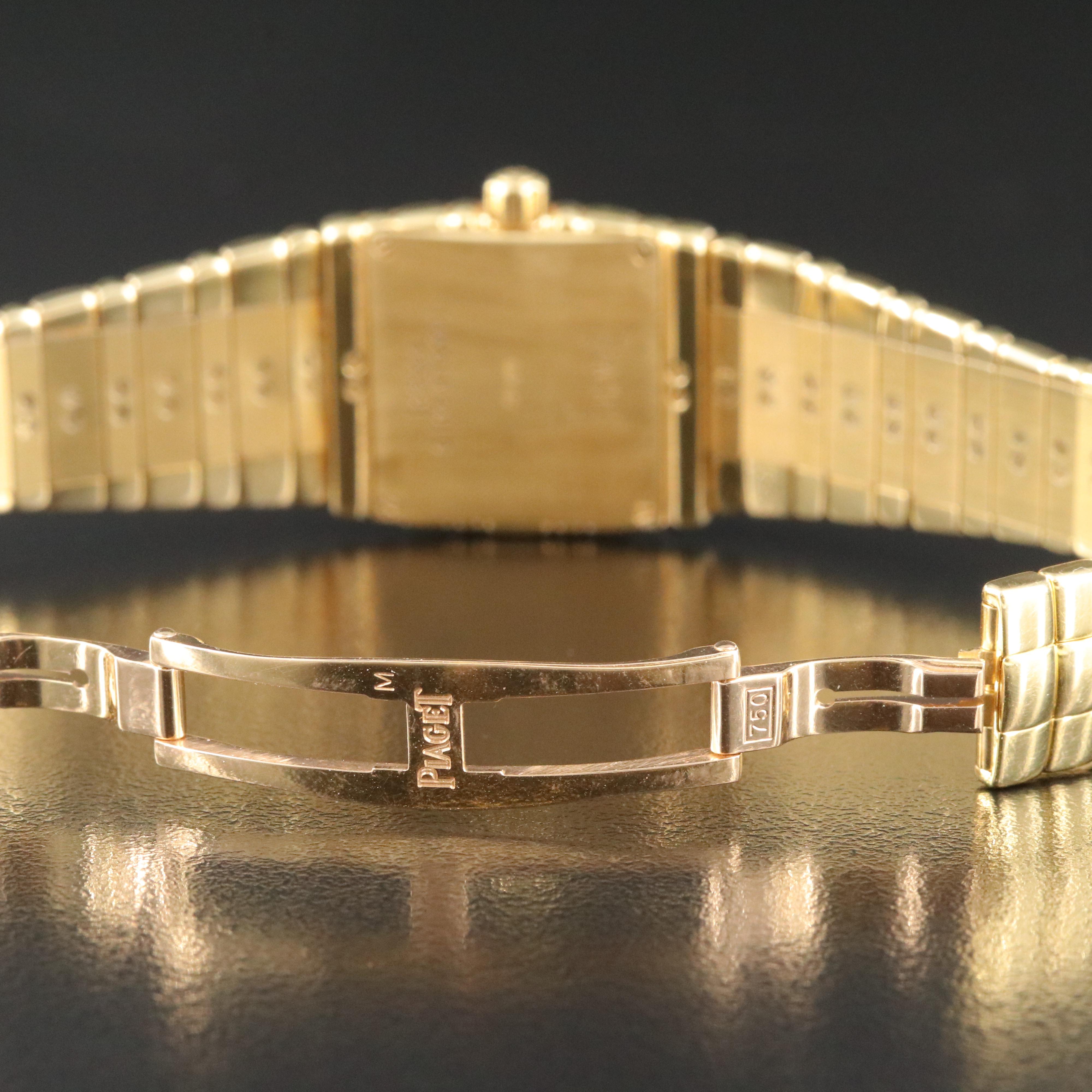 Piaget Tanagra Diamond Sapphire 18K Gold Quartz Watch