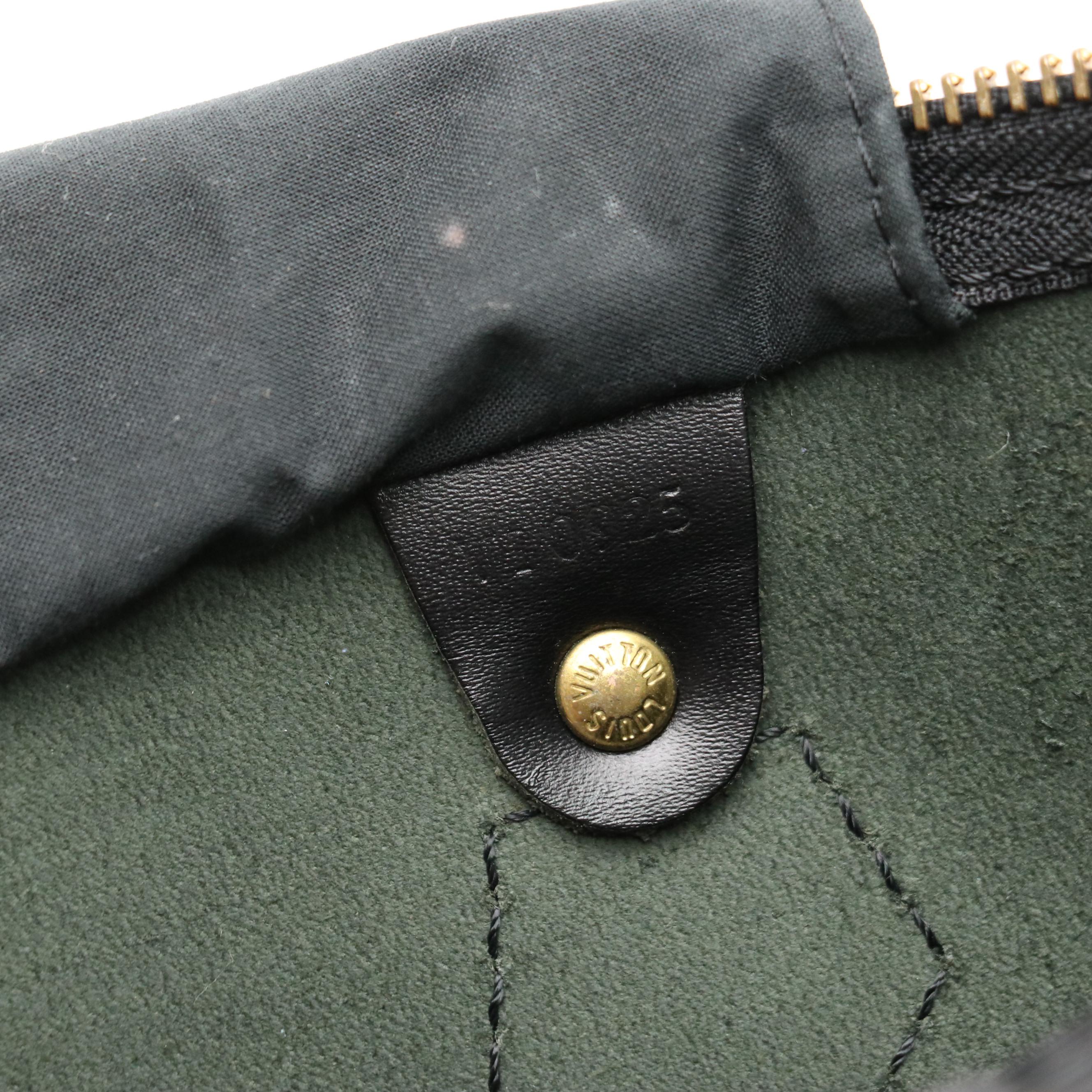 Louis Vuitton Speedy 35 in Black Epi/Smooth Leather