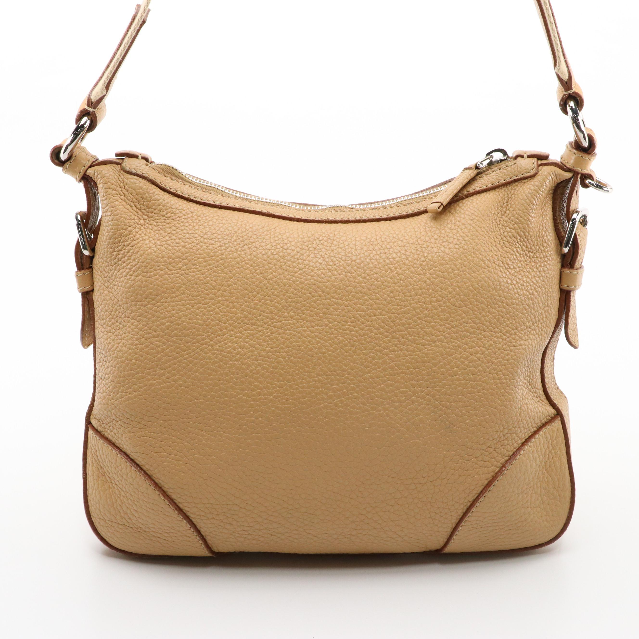 Prada Logo Crossbody Bag BT0531 in Sabbia Vitello Daino Leather