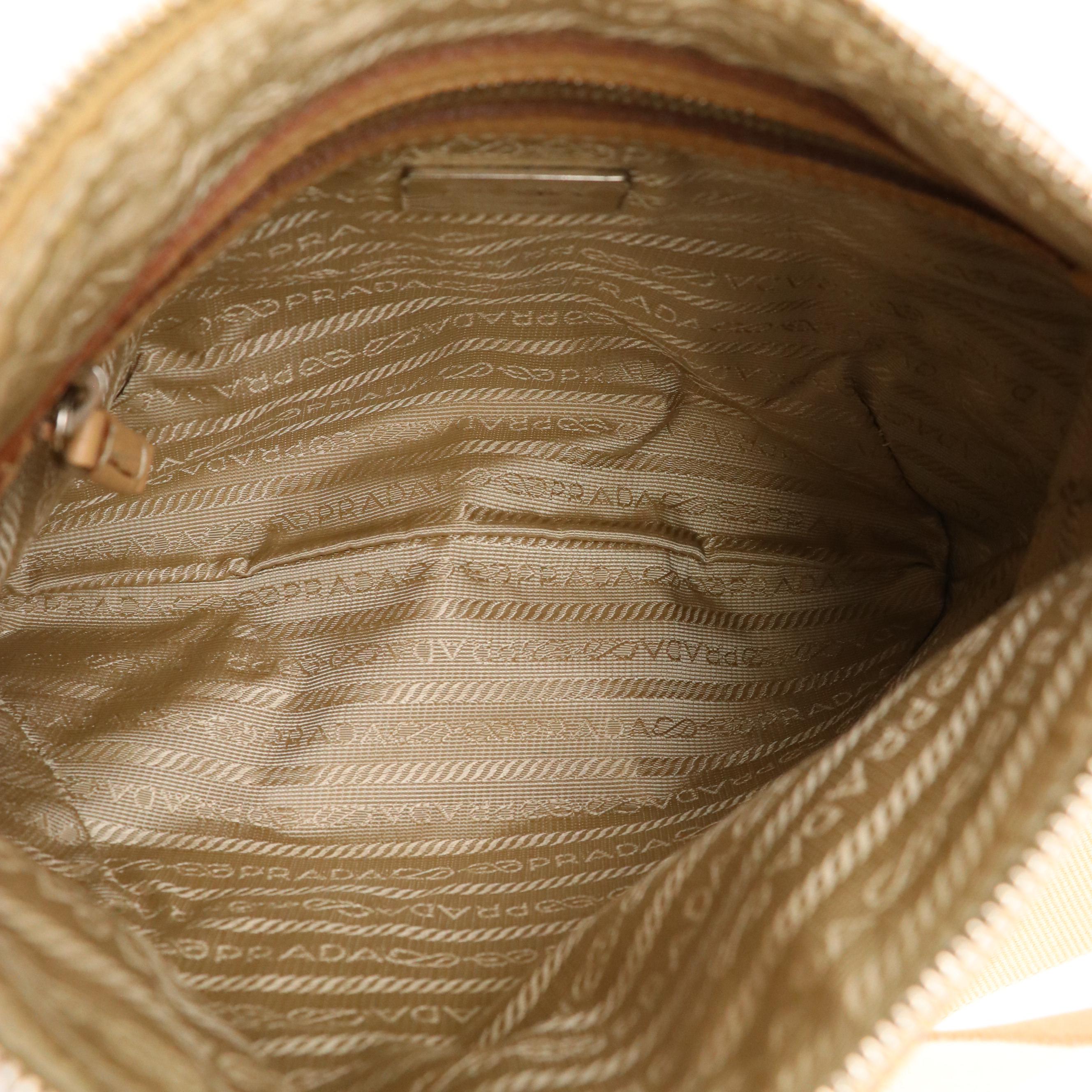 Prada Logo Crossbody Bag BT0531 in Sabbia Vitello Daino Leather