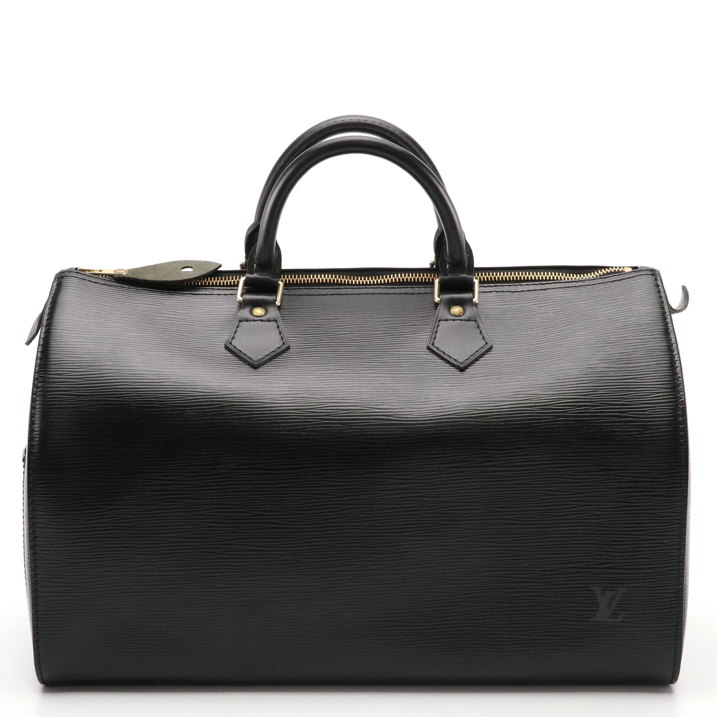 Louis Vuitton Speedy 35 in Black Epi/Smooth Leather