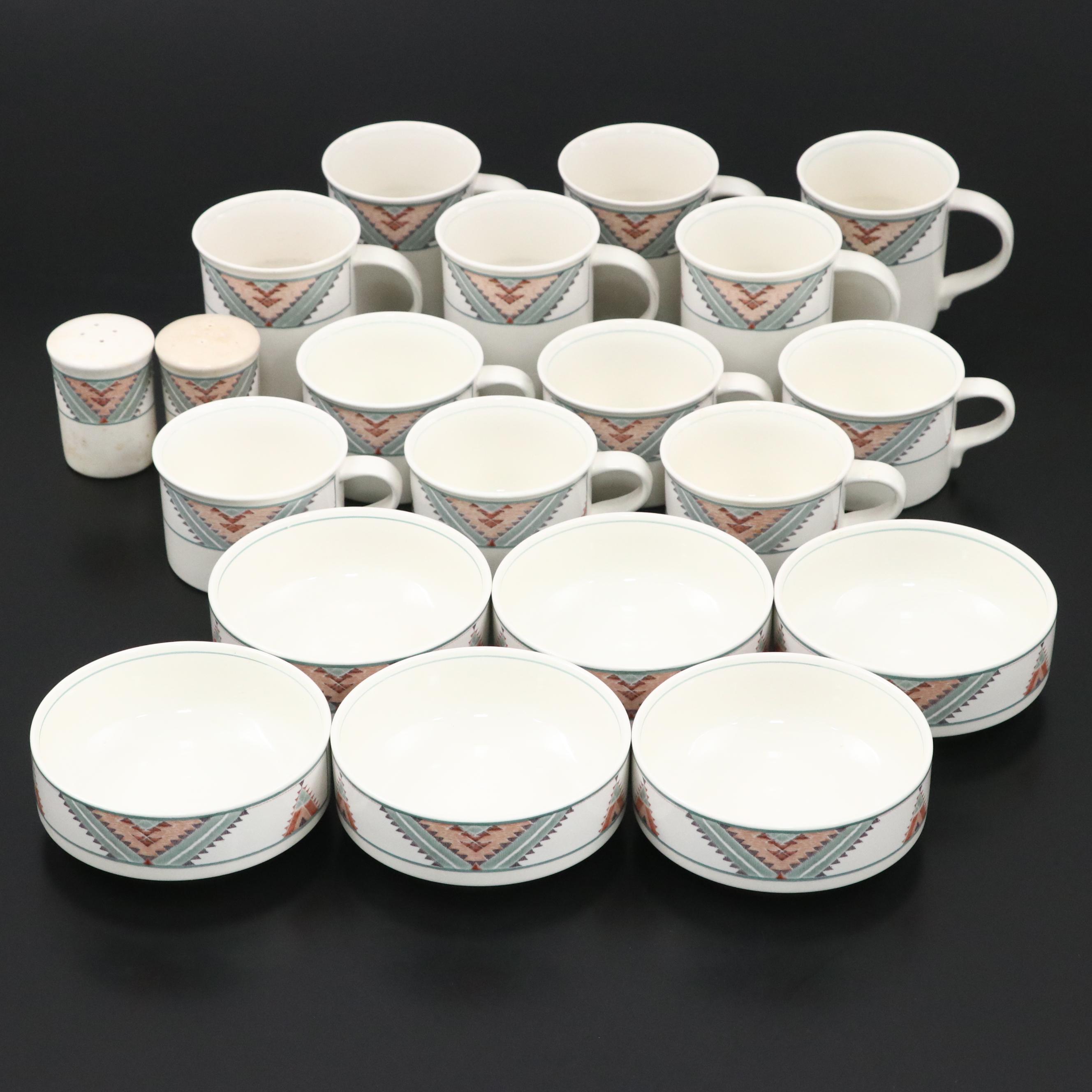 Mikasa "Santa Fe" Ceramic Dinnerware, Late 20th Century