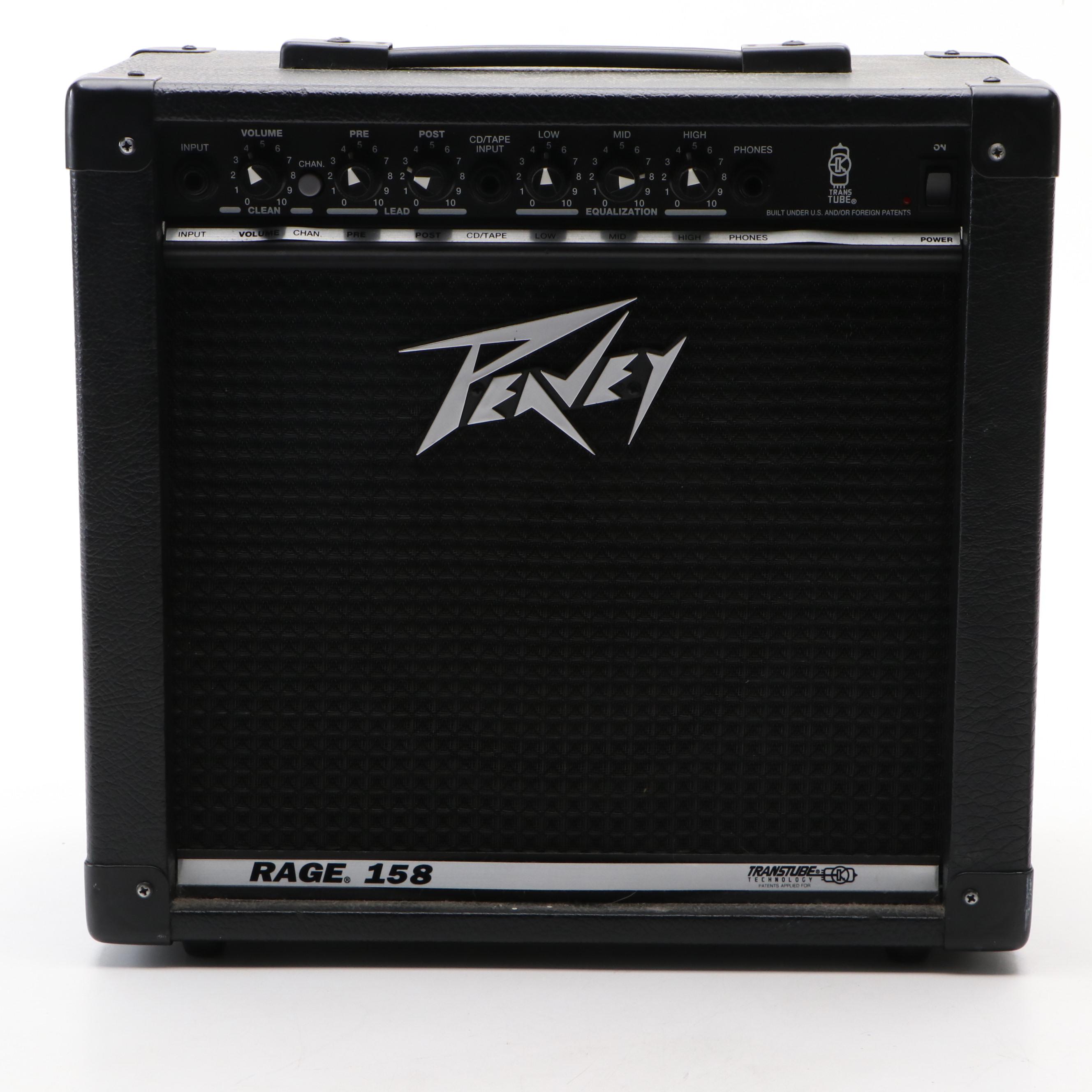 Peavey Rage 158 TransTube Guitar Amp with A Comm Pilot Headphones and More