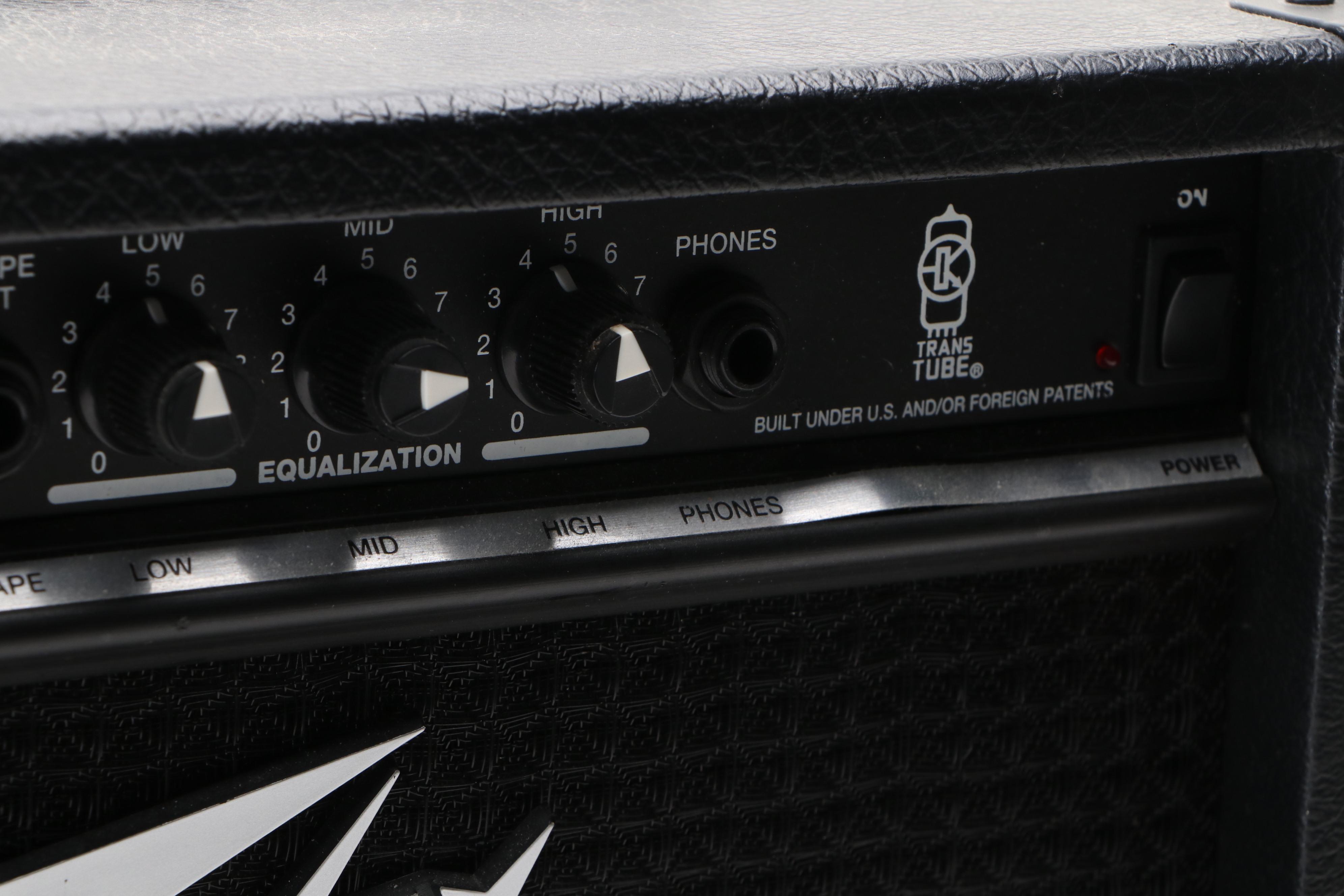 Peavey Rage 158 TransTube Guitar Amp with A Comm Pilot Headphones and More