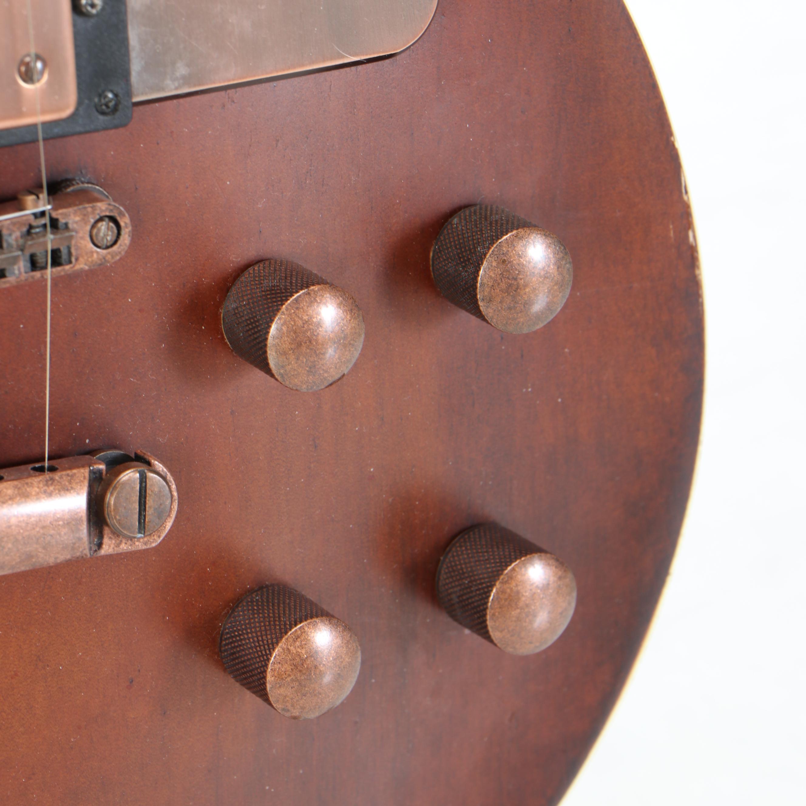 AXL Guitars Badwater Antique Brown with Copper Accents Electric Guitar