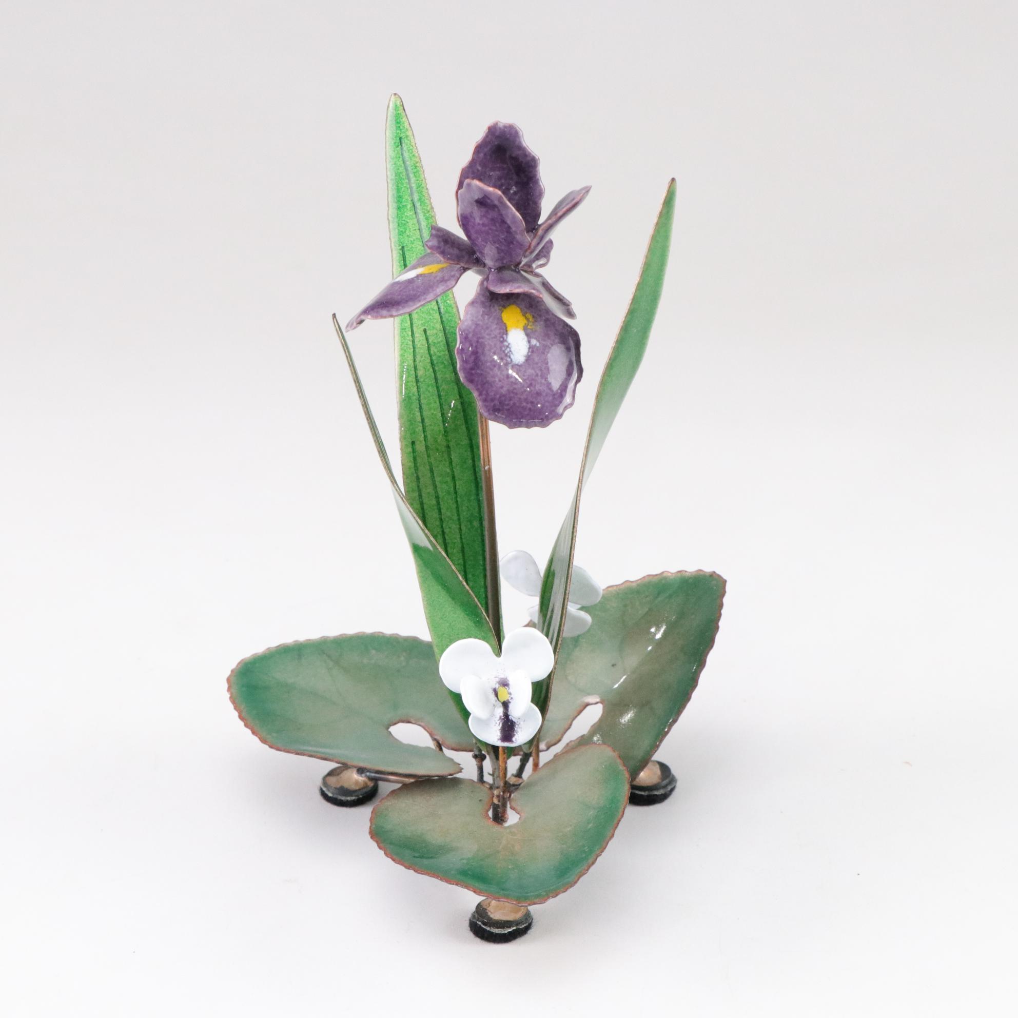 Bovano Enameled Iris Figurine, Carlton Ware Morning Glory Gravy Boat, and More