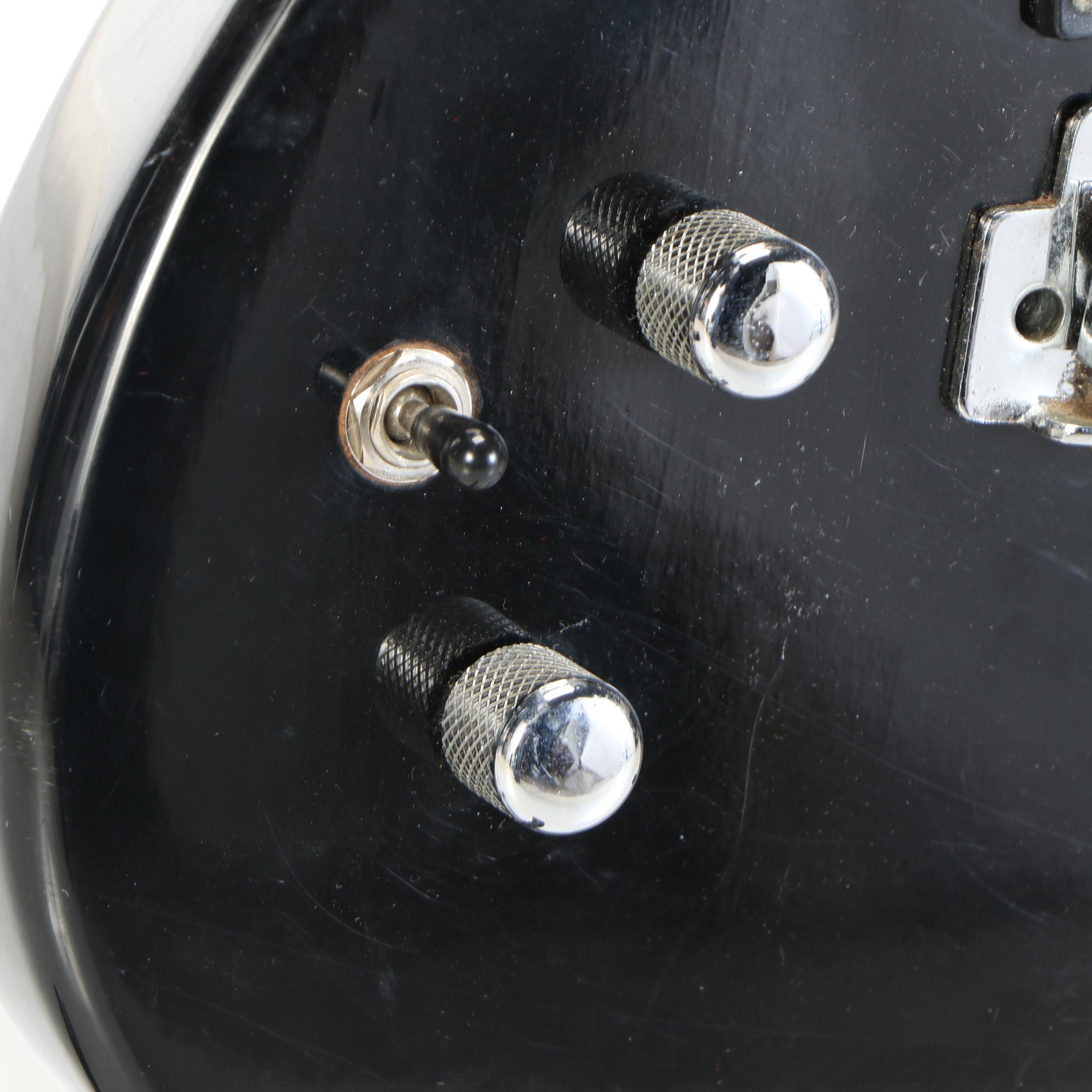 Vantage Left-Handed Black Enamel Electric Guitar