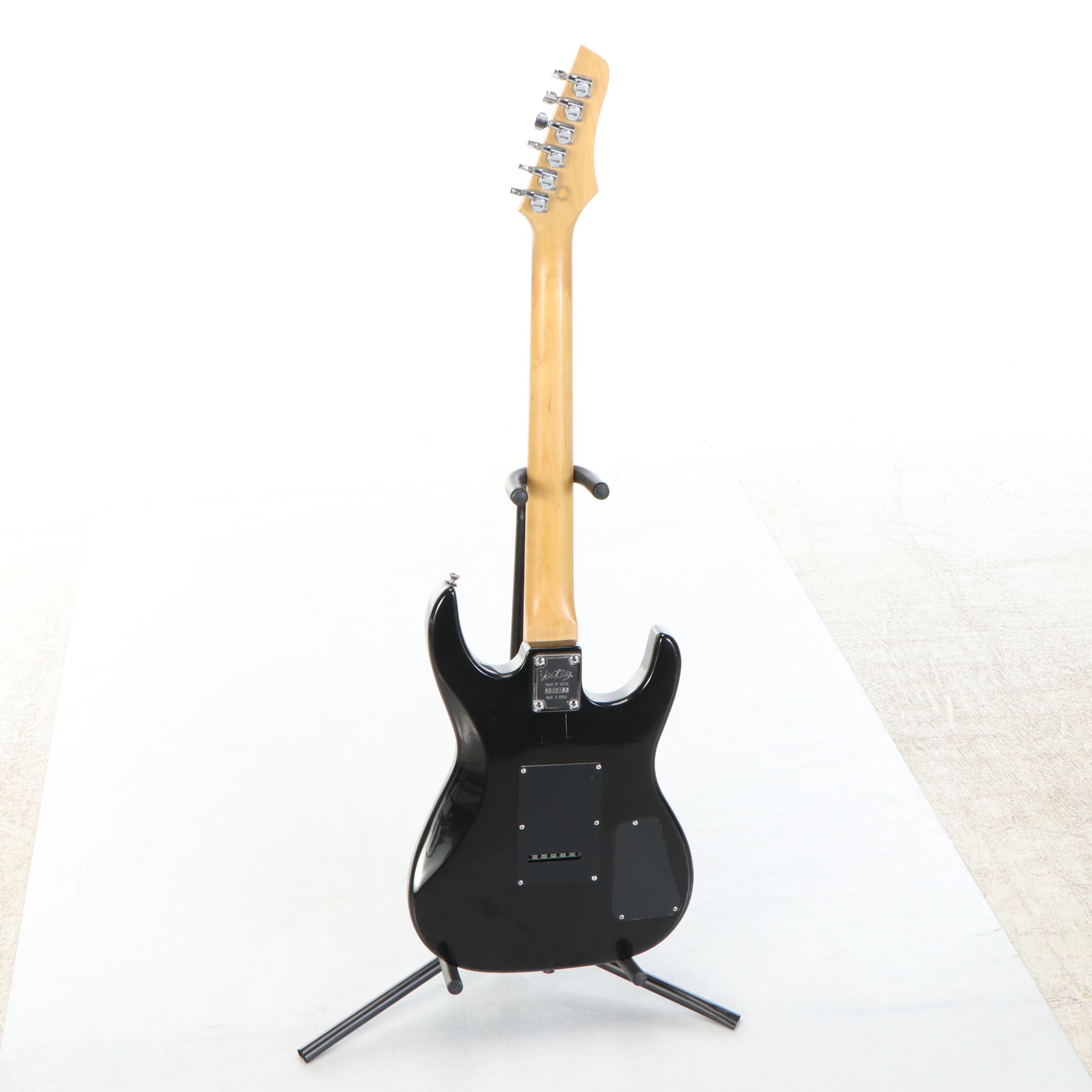 Vantage Left-Handed Black Enamel Electric Guitar