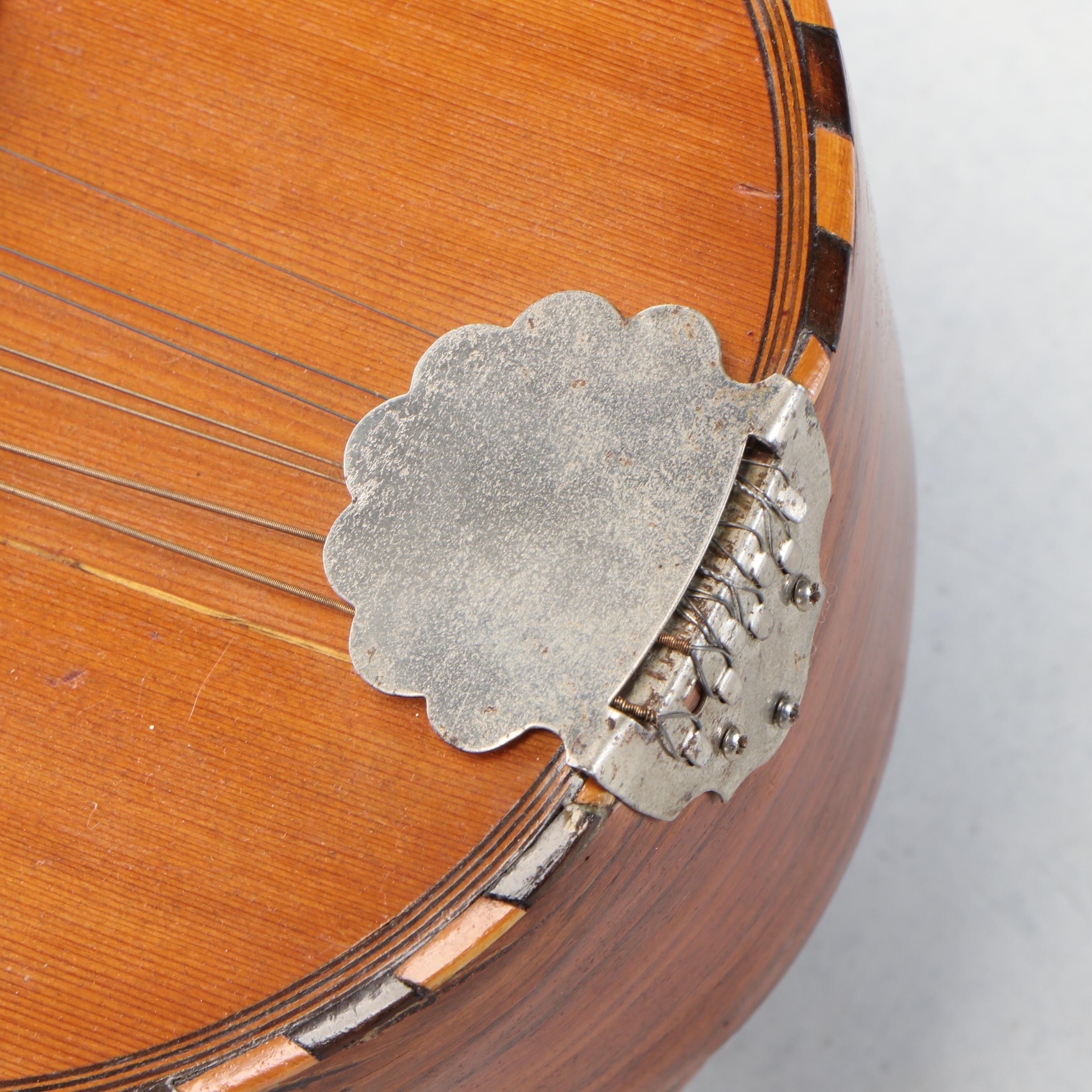 Italian Rosewood and Mahogany Bowl Back Mandolin with Case and Strap