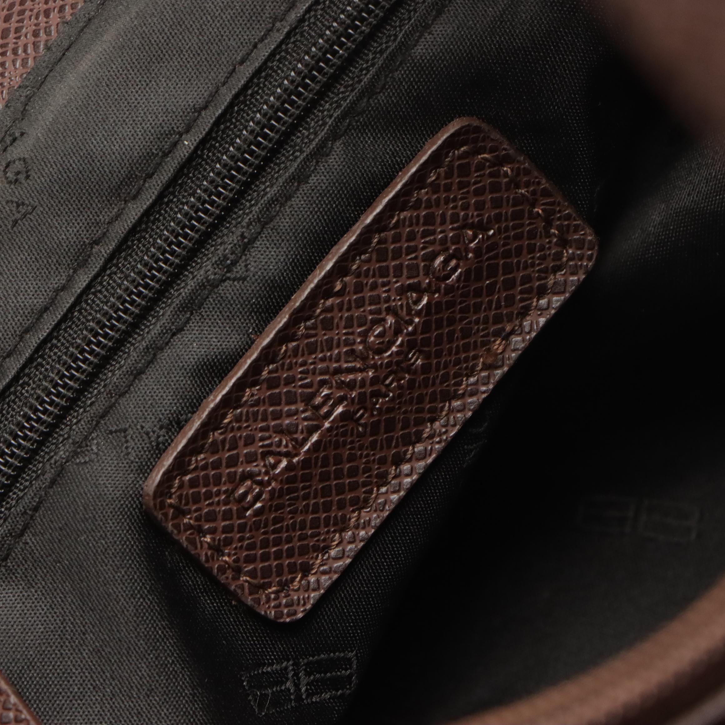 Balenciaga Shoulder Bag in Logo Jacquard Canvas with Leather Trim