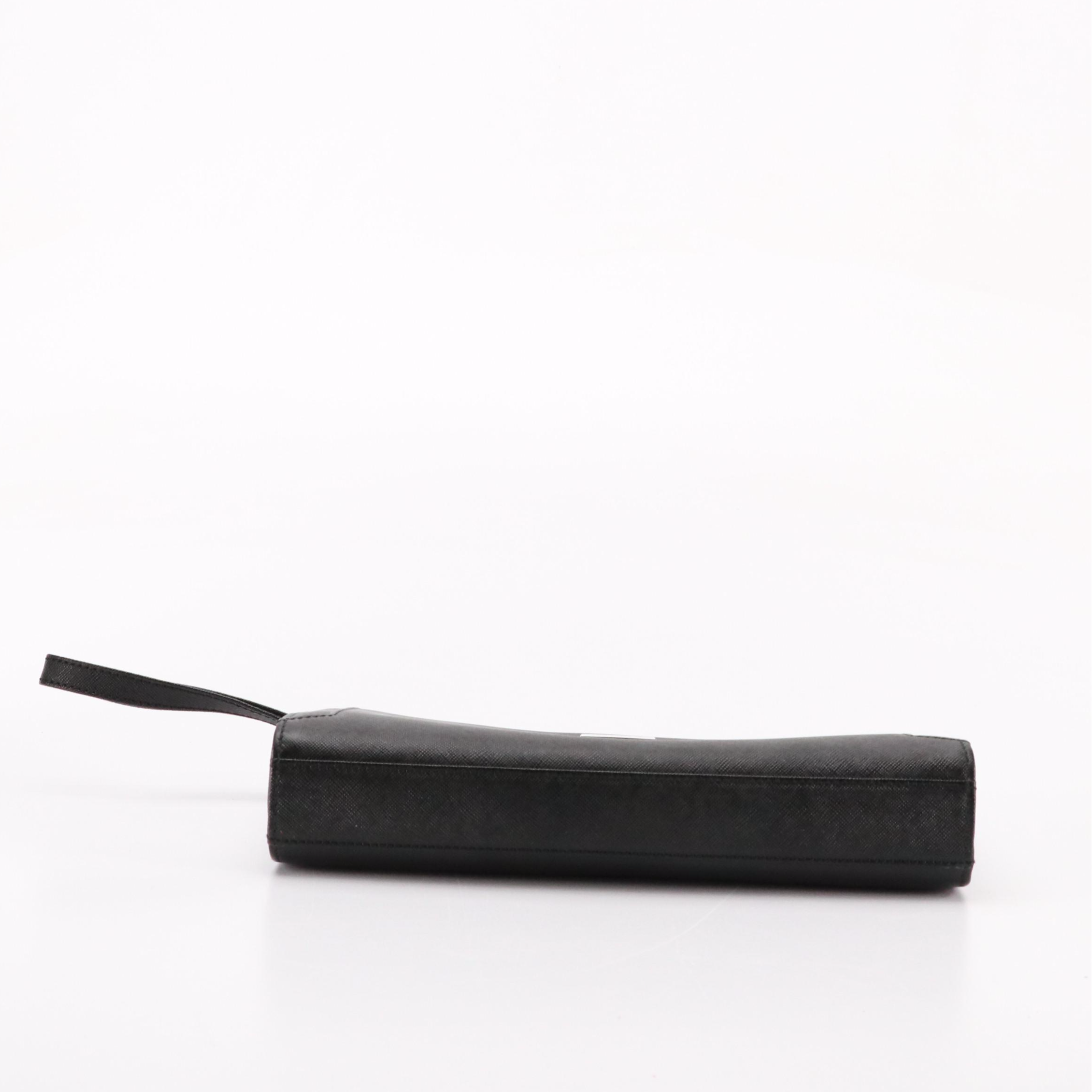 Burberry Wristlet Clutch in Black Leather