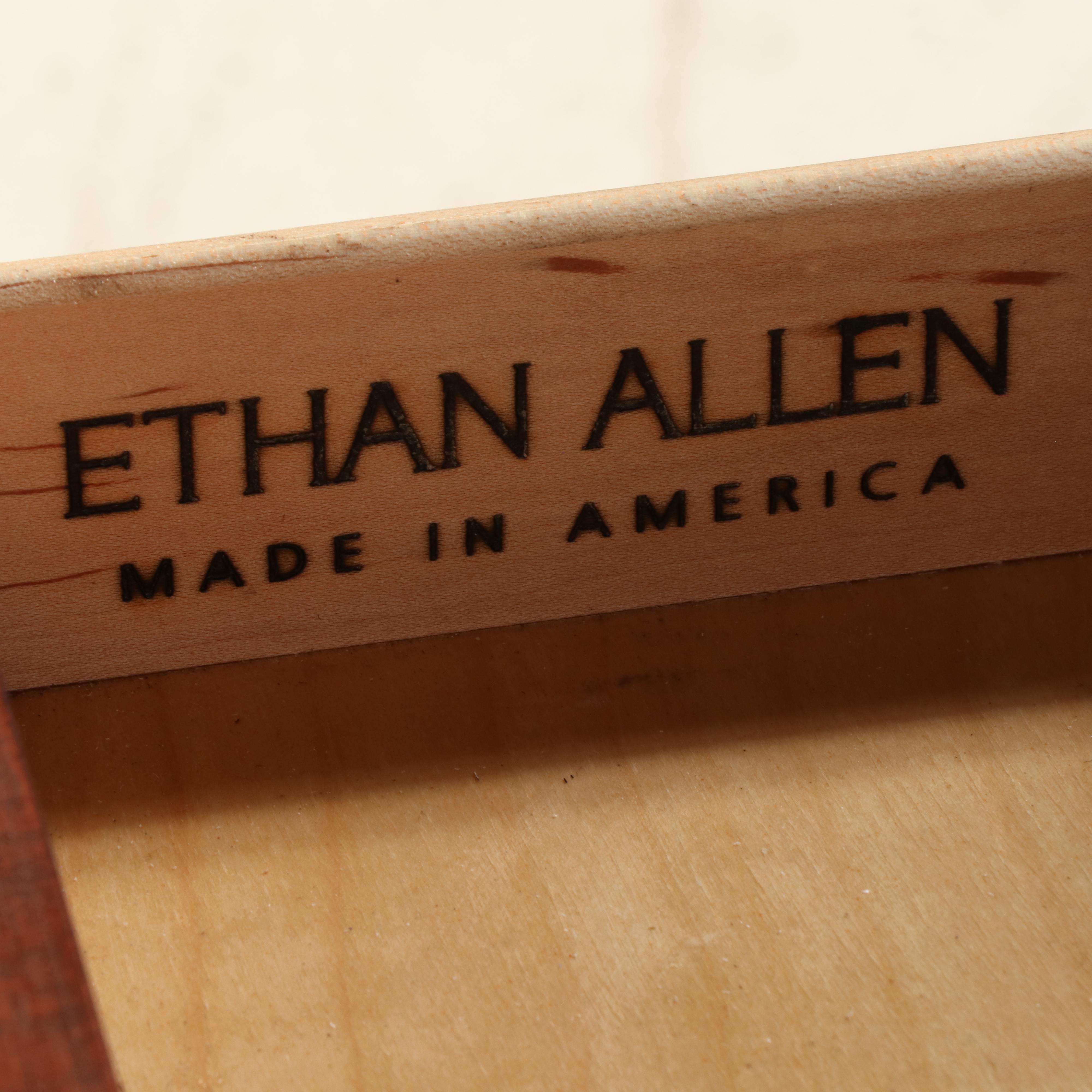 Ethan Allen "British Classics" Leather Top Mahogany Executive Desk