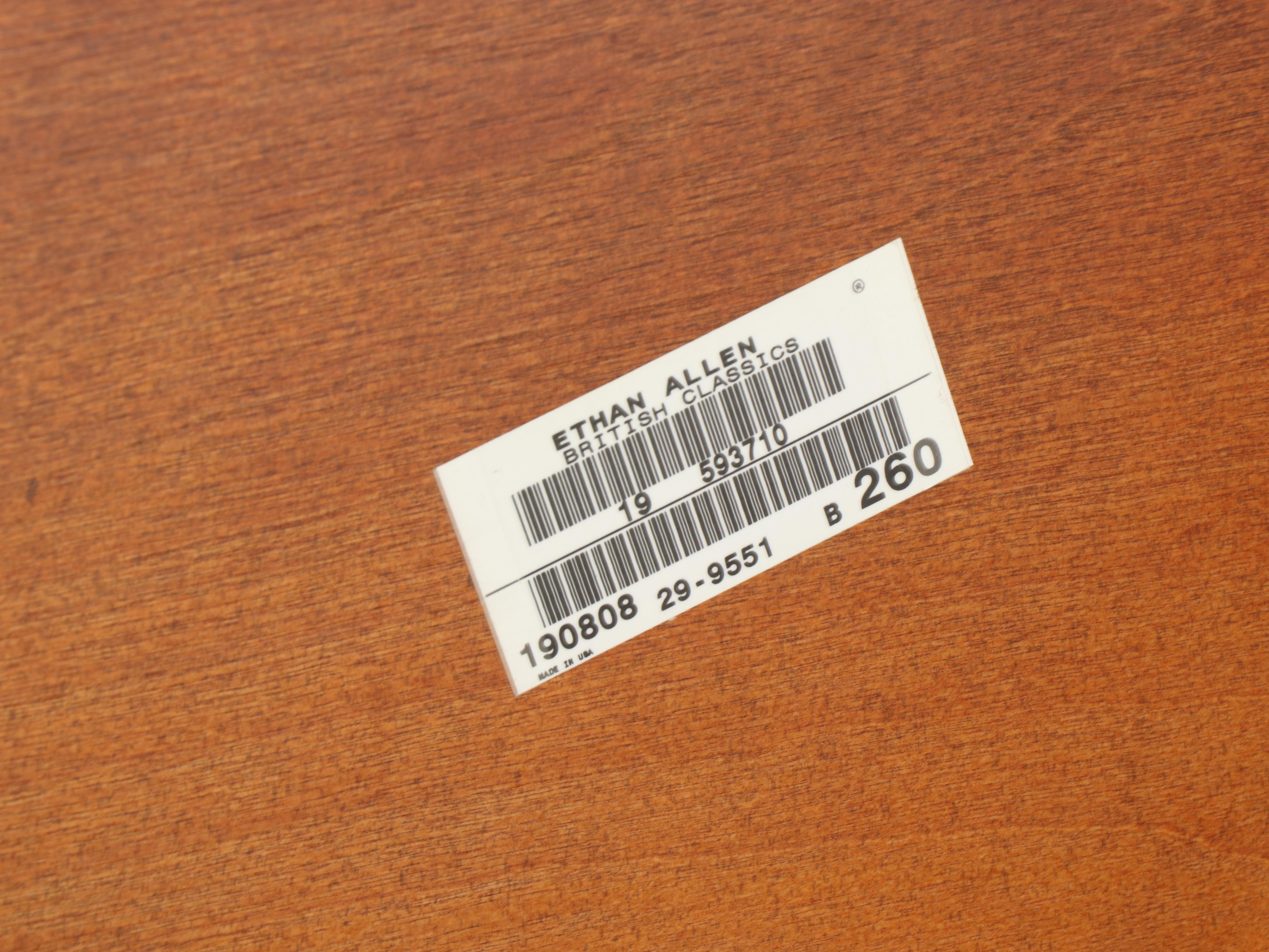 Ethan Allen "British Classics" Leather Top Mahogany Executive Desk