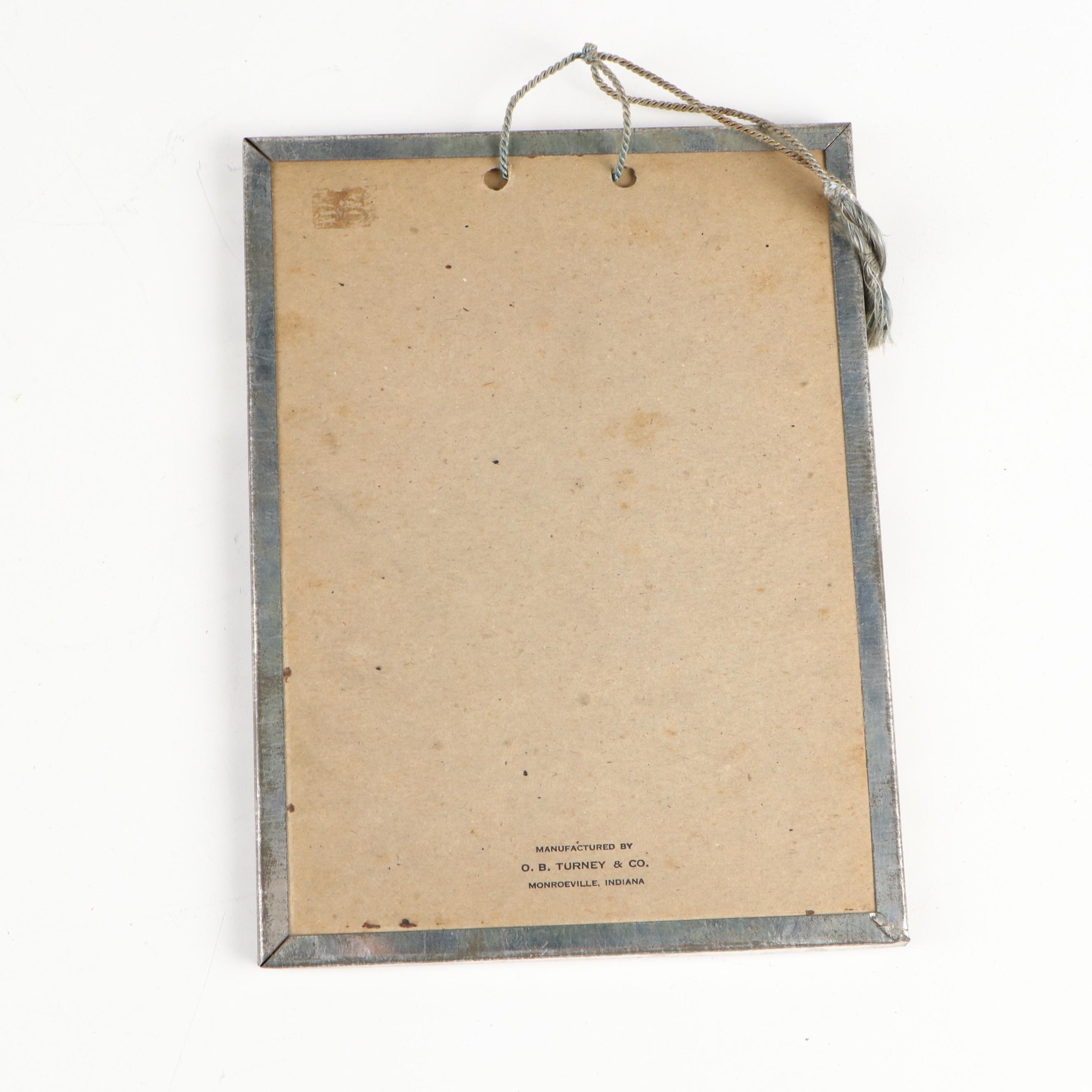 Framed Advertising and Other Paper Backed Thermometers and Calendars, Mid-20th C