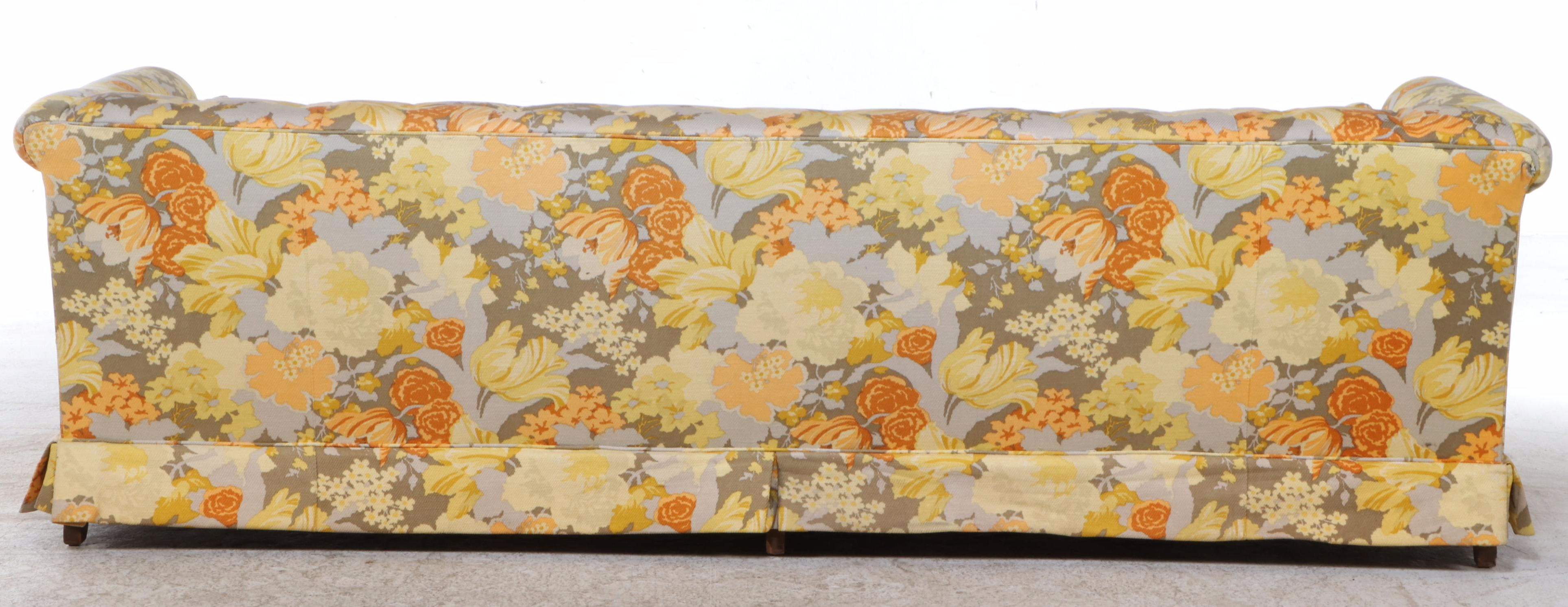 Heritage Mid Century Modern Style Upholstered Sofa, Mid to Late 20th Century