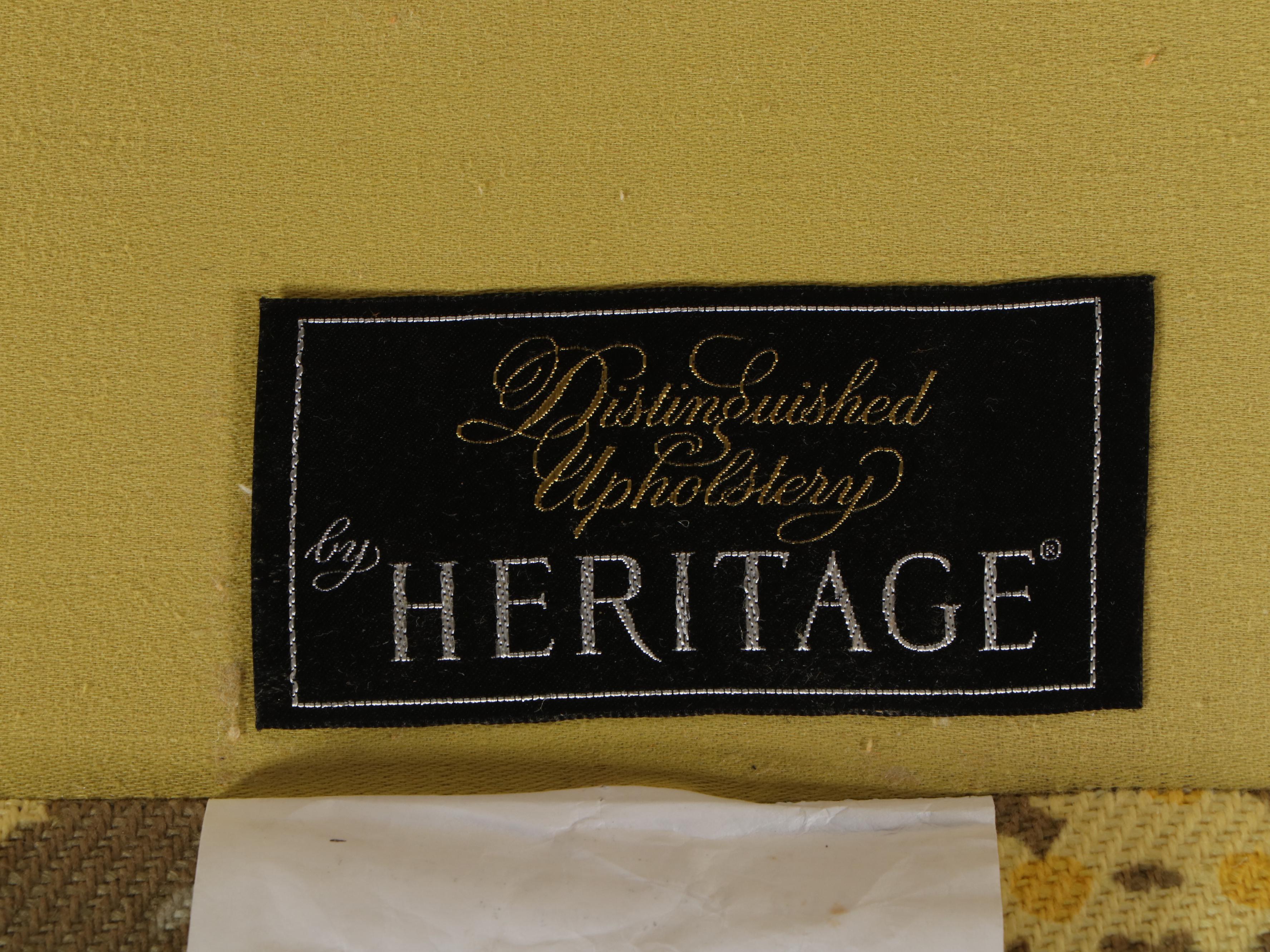 Heritage Mid Century Modern Style Upholstered Sofa, Mid to Late 20th Century