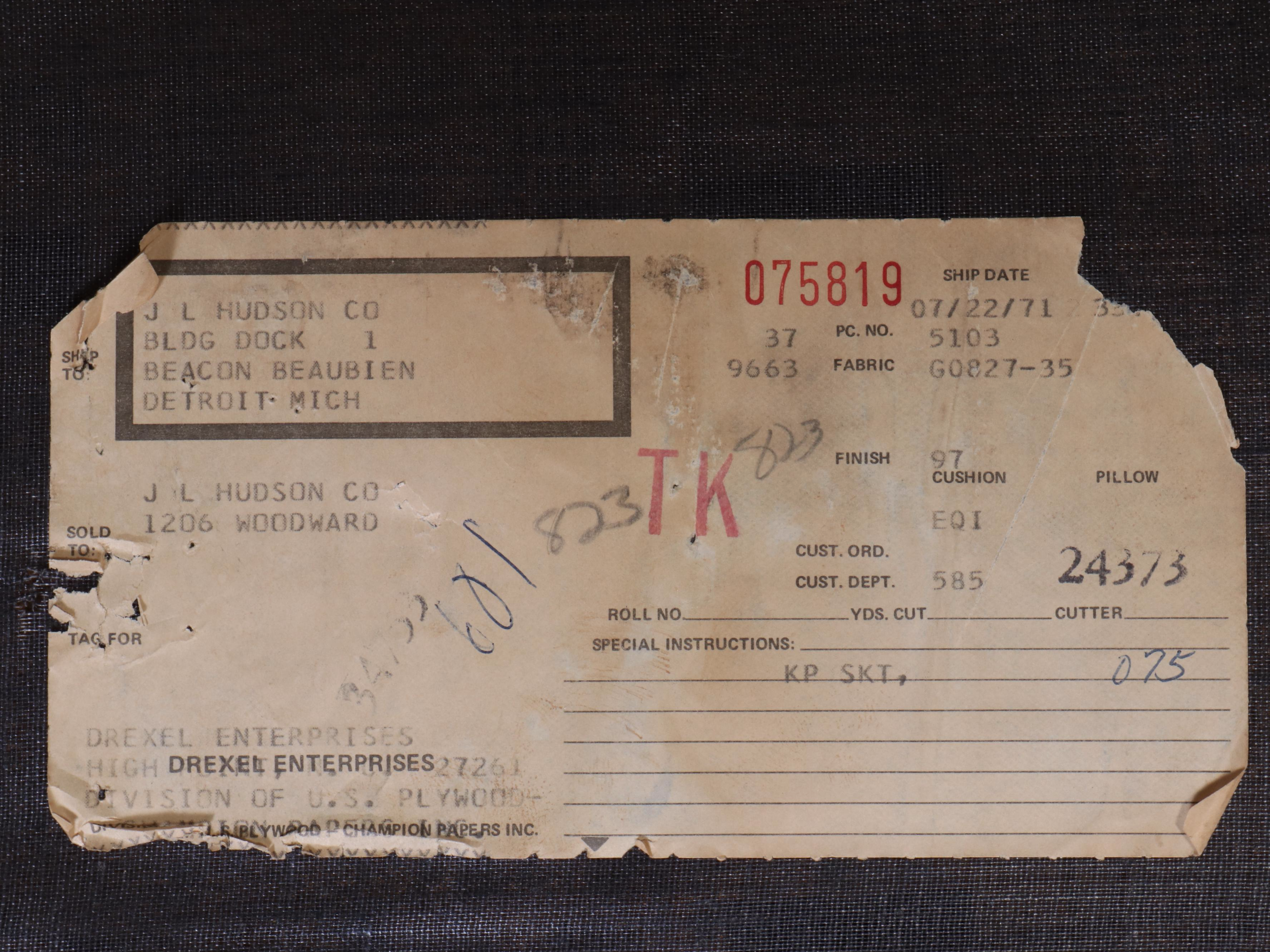 Heritage Mid Century Modern Style Upholstered Sofa, Mid to Late 20th Century