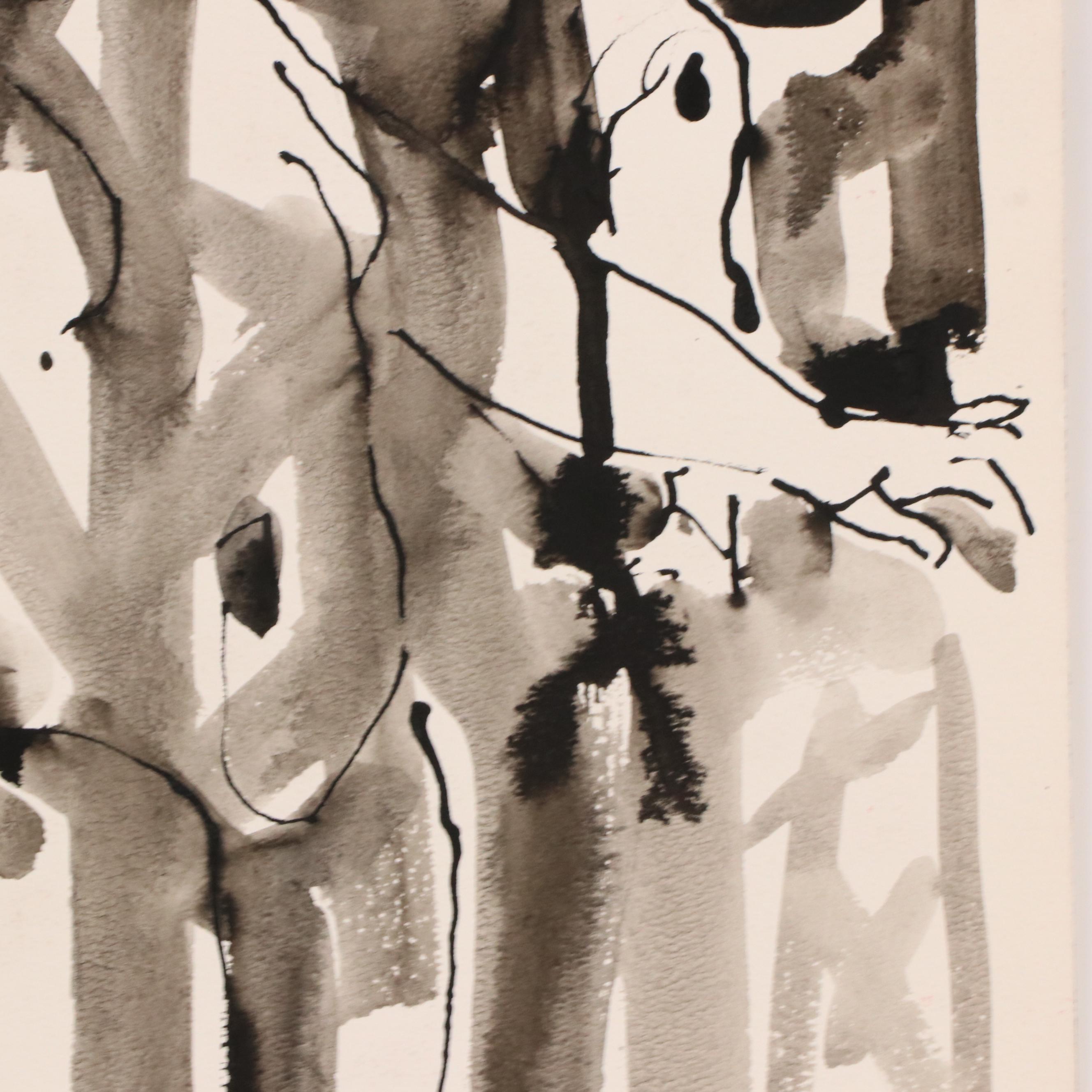 Jack Meanwell Ink Wash Figure Painting