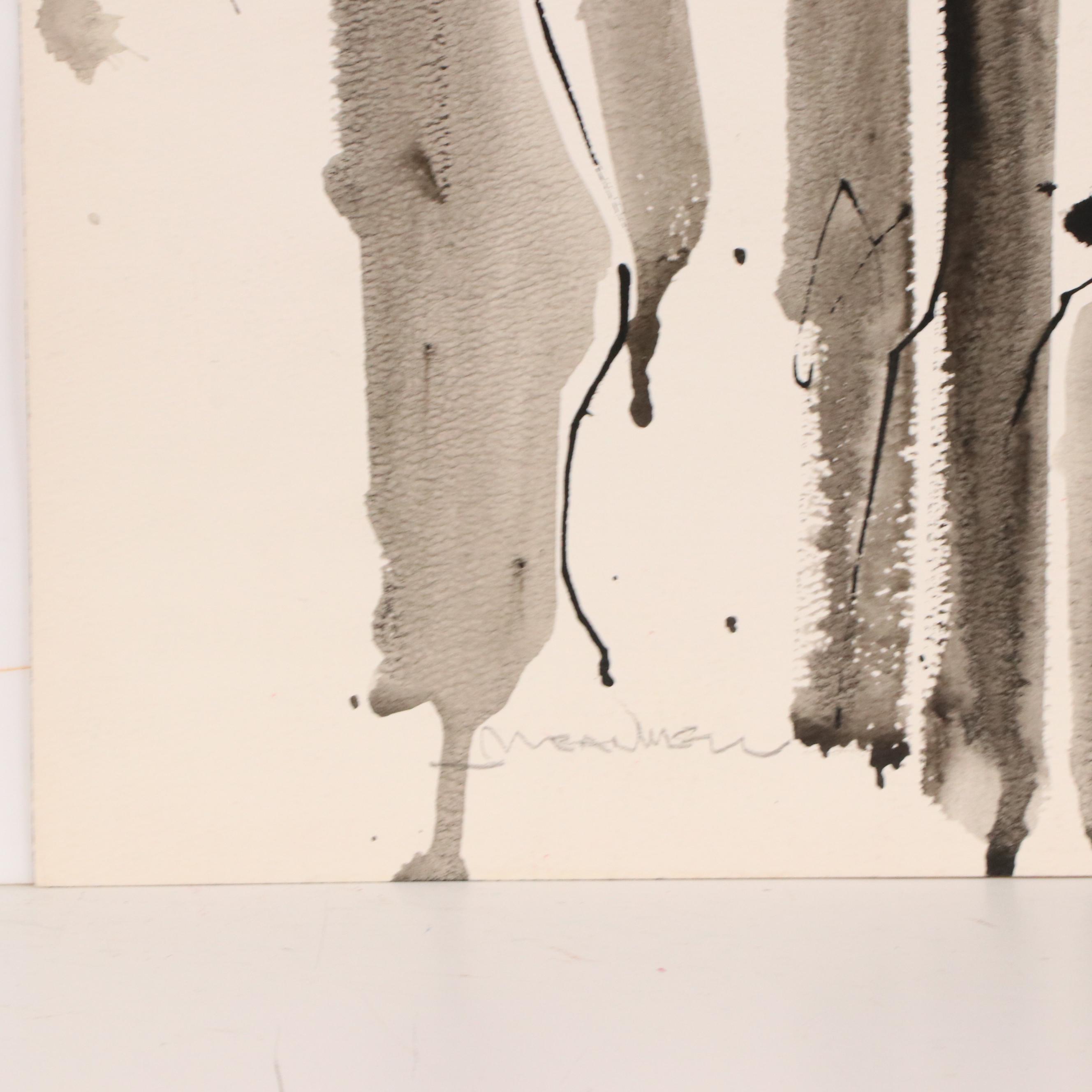 Jack Meanwell Ink Wash Figure Painting