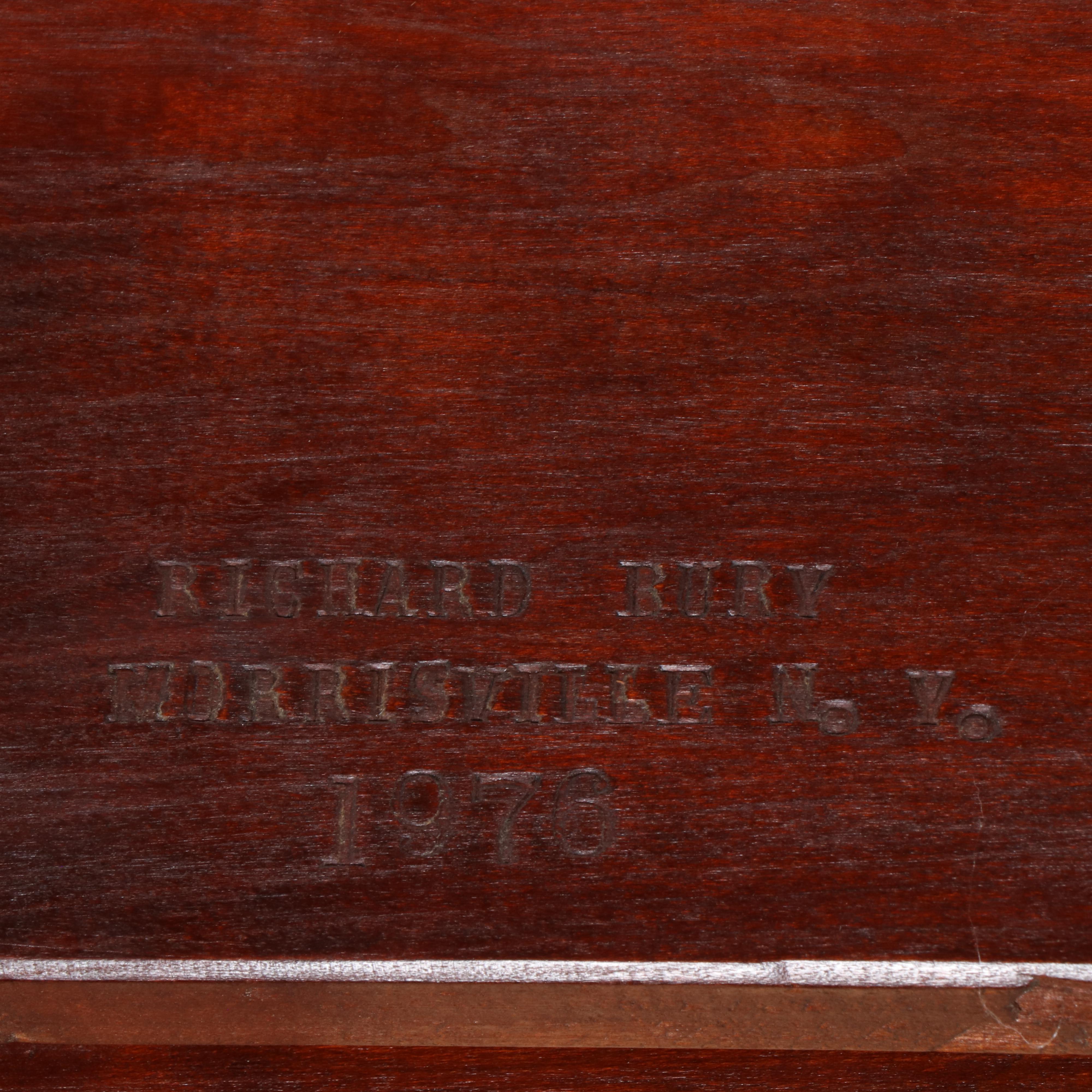 Pair of Richard Bury Federal Style Twin Size Four-Poster Bed Frames, Late 20th C