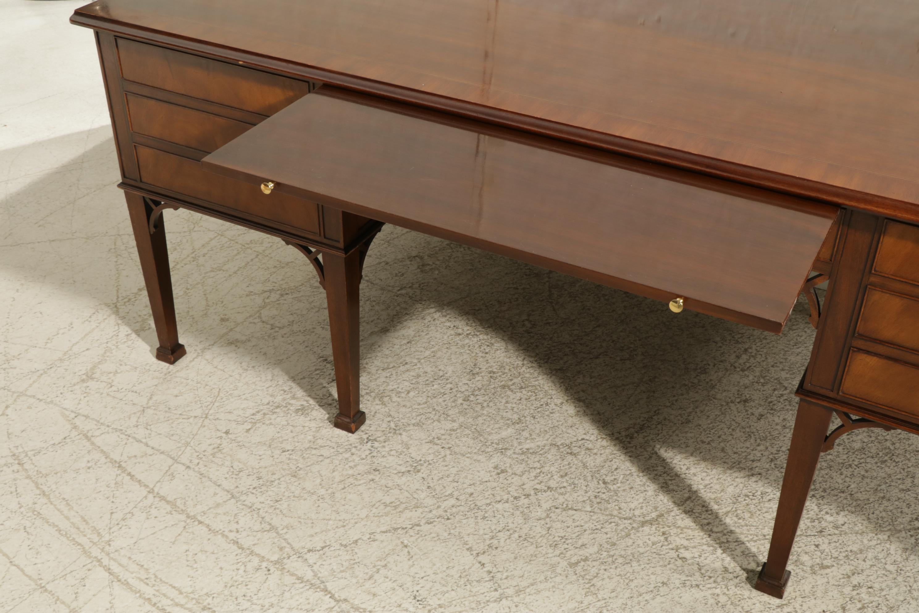 Baker Furniture Collector's Edition Chippendale Style Mahogany Executive Desk