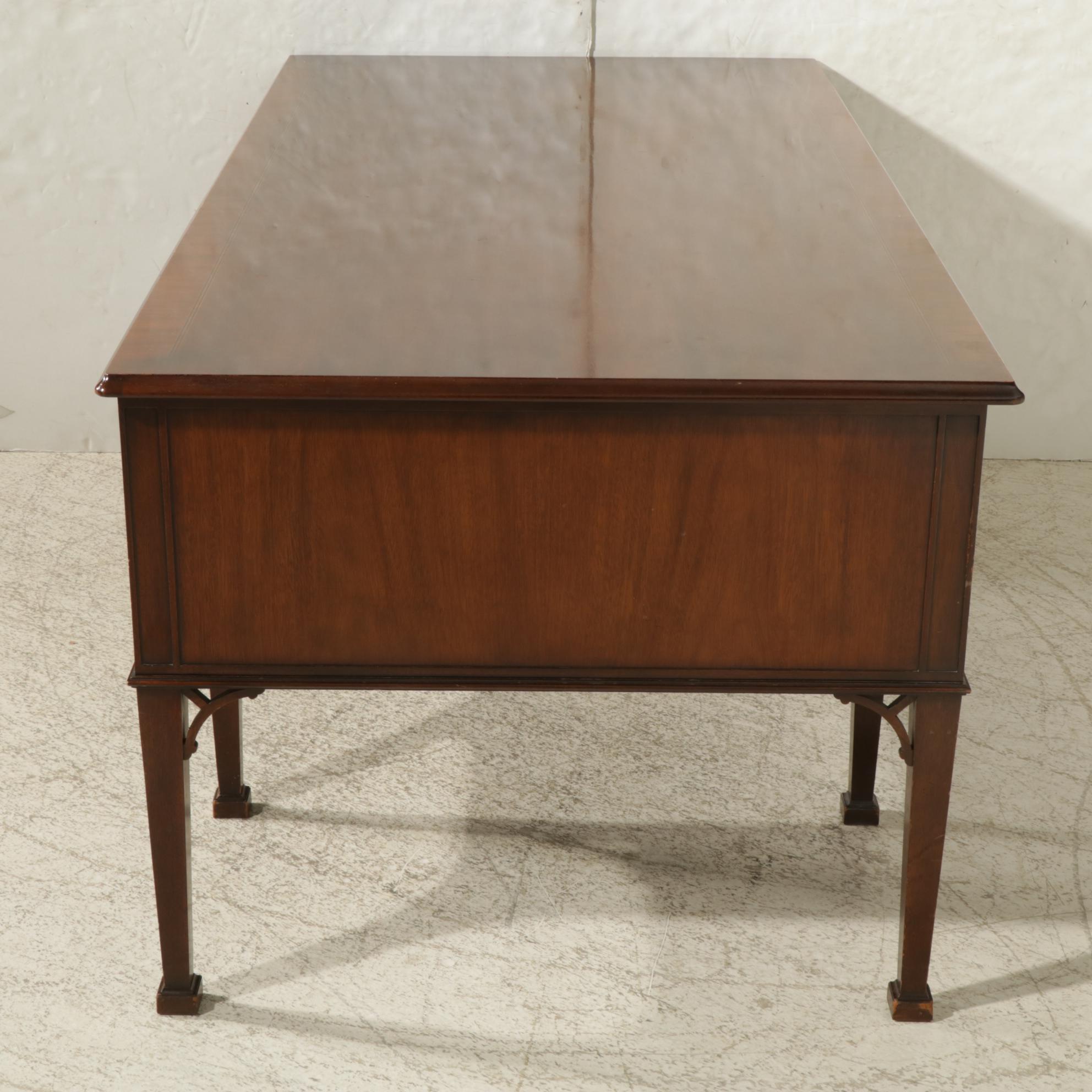 Baker Furniture Collector's Edition Chippendale Style Mahogany Executive Desk