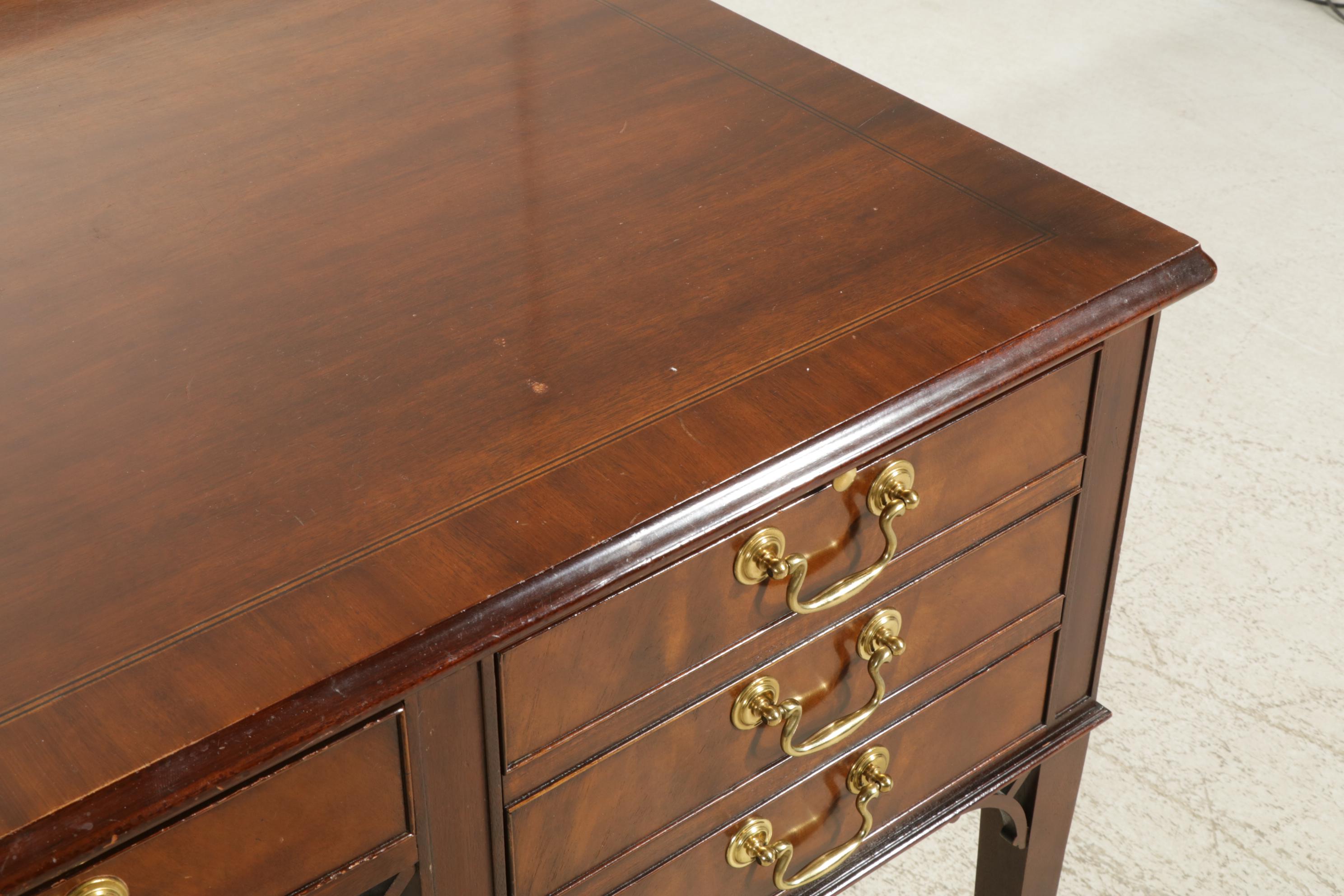 Baker Furniture Collector's Edition Chippendale Style Mahogany Executive Desk