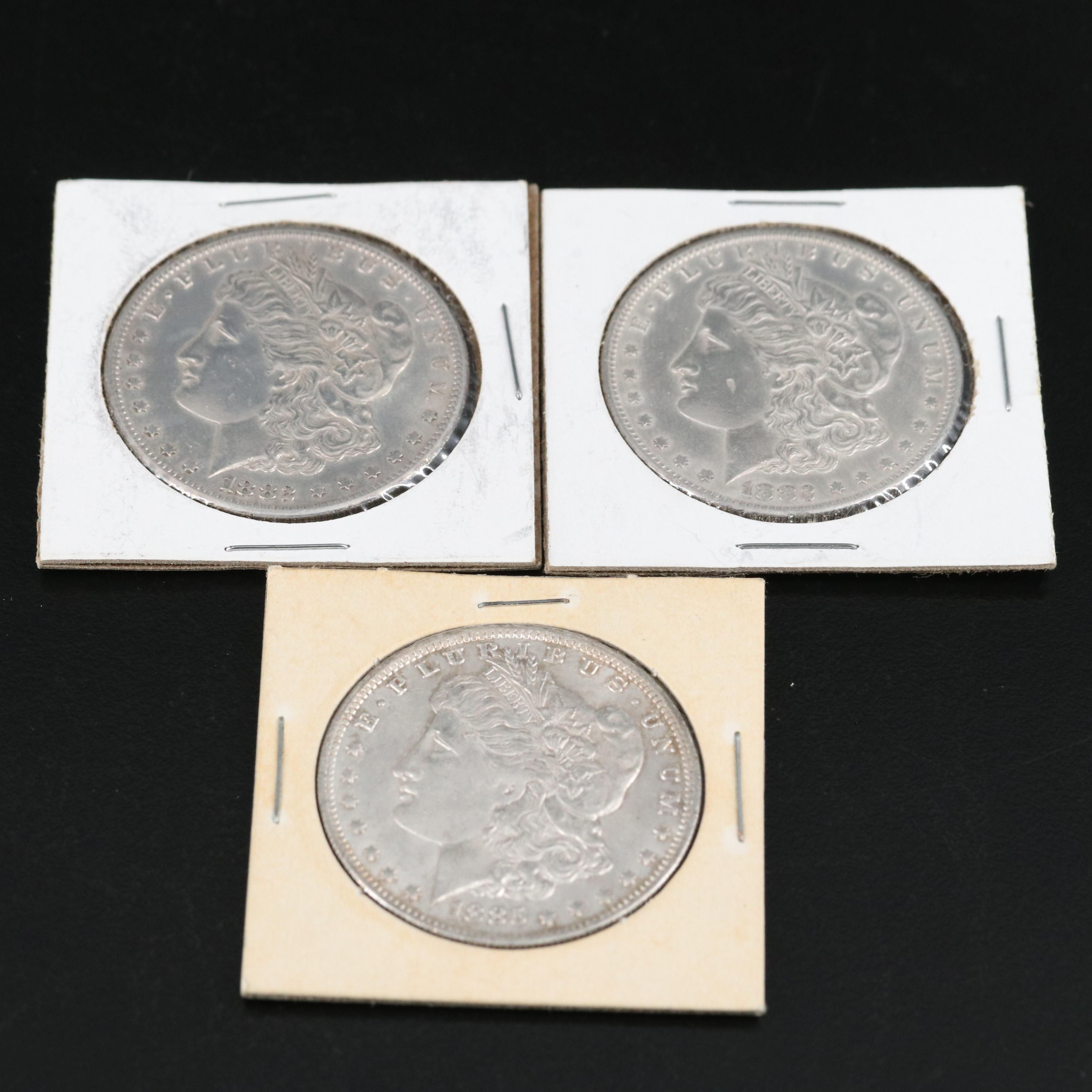 Ten Morgan Silver Dollars Including an 1890-S