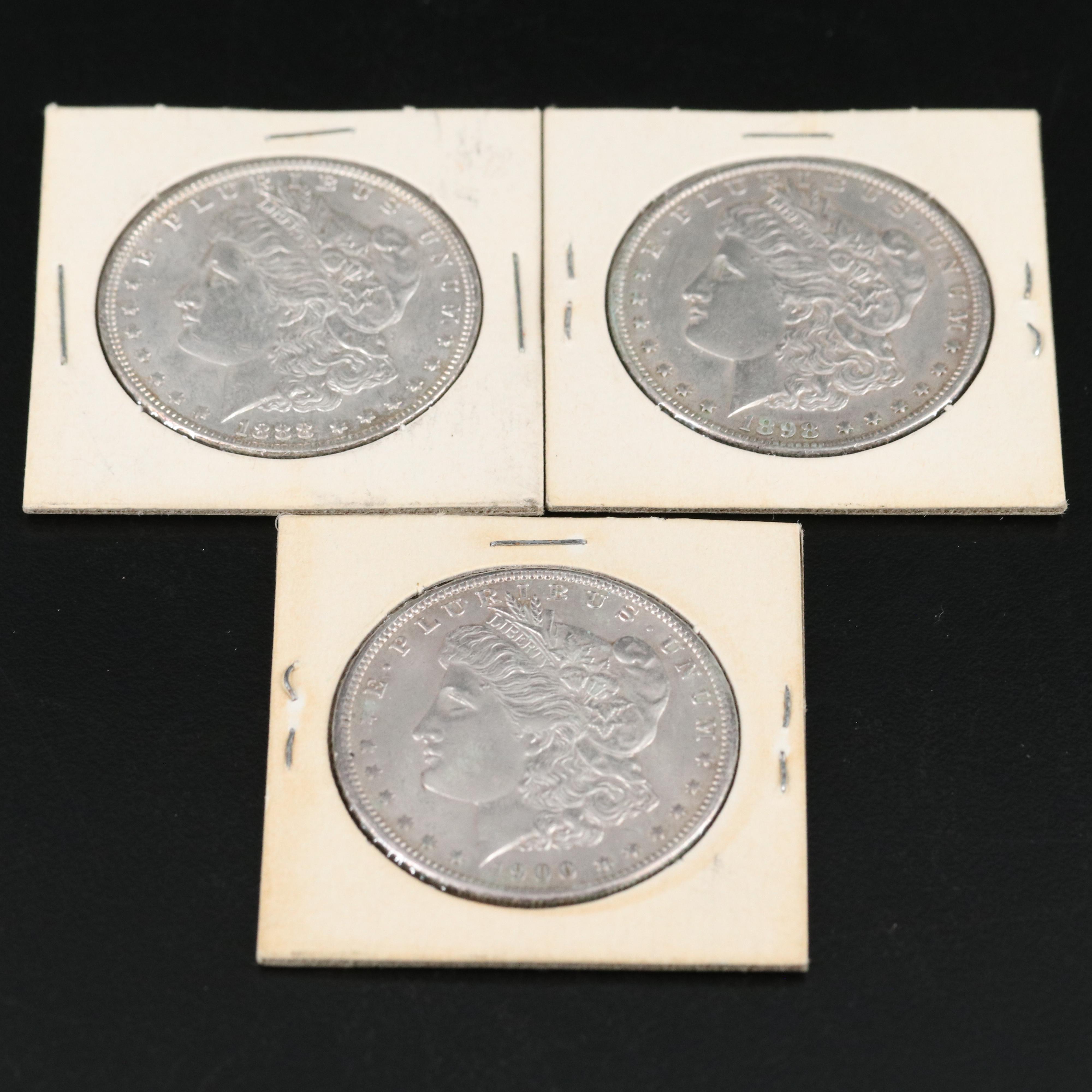Ten Morgan Silver Dollars Including an 1890-S