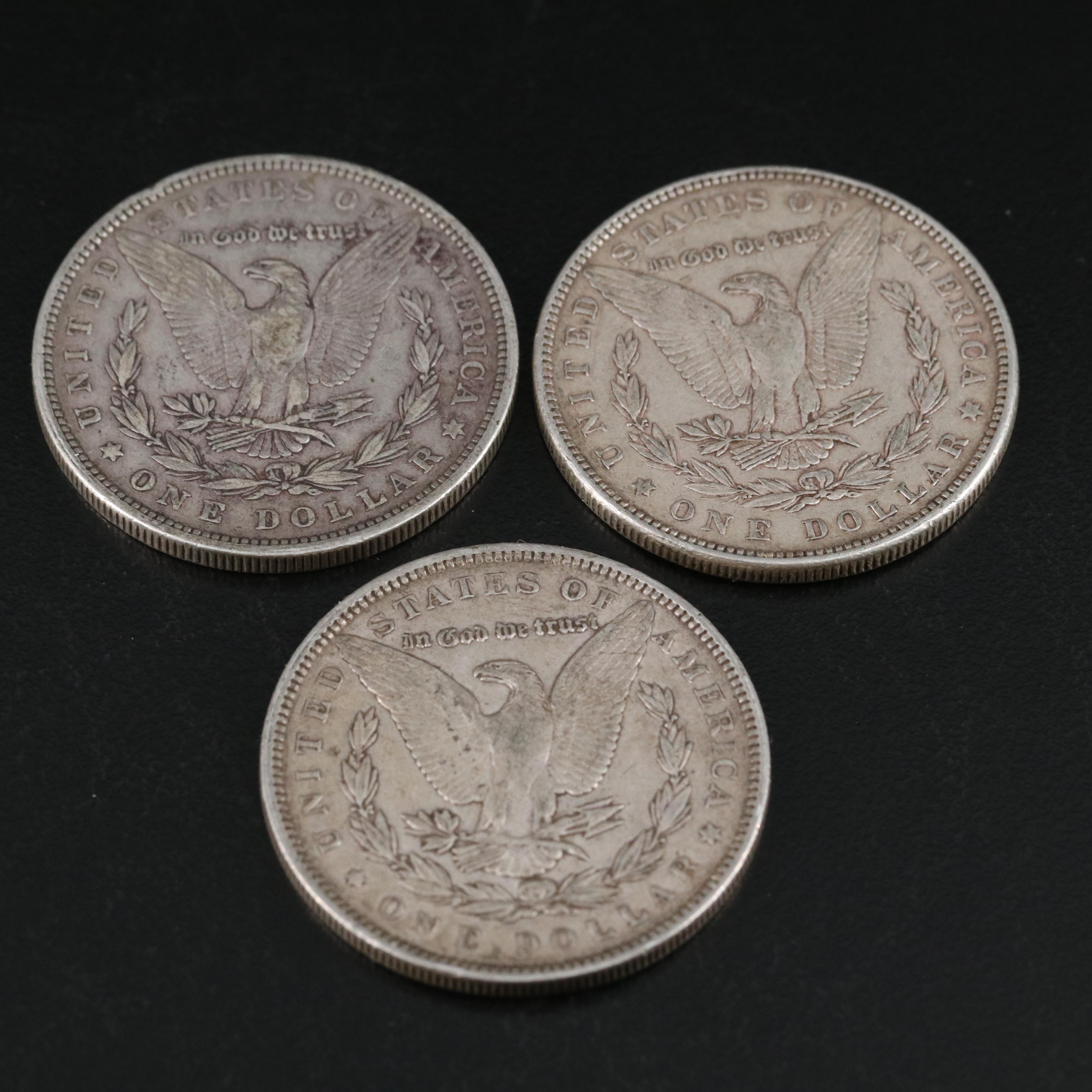 Ten Morgan Silver Dollars Including an 1890-S