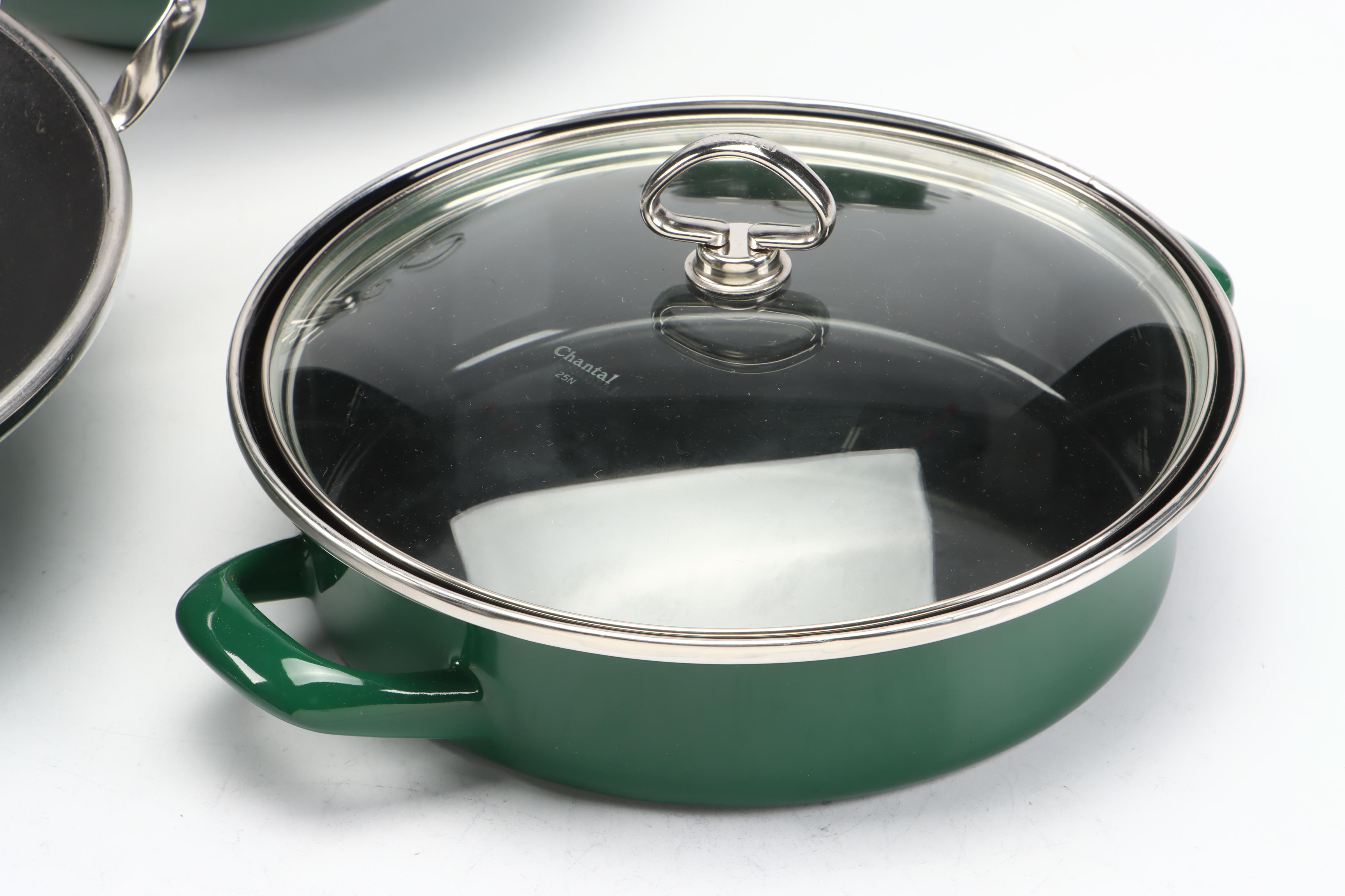 Chantal Green Enameled Pots and Pans