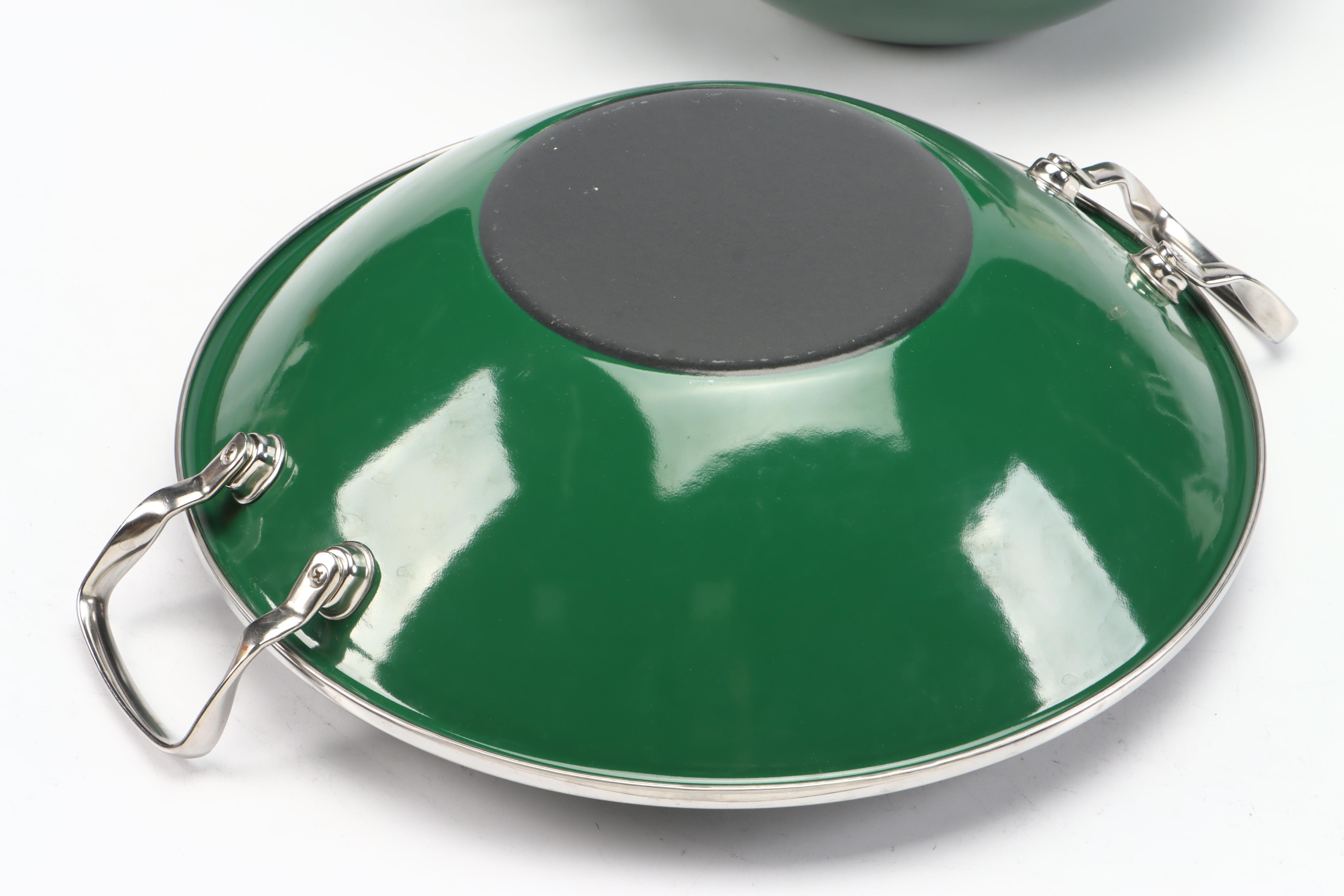 Chantal Green Enameled Pots and Pans